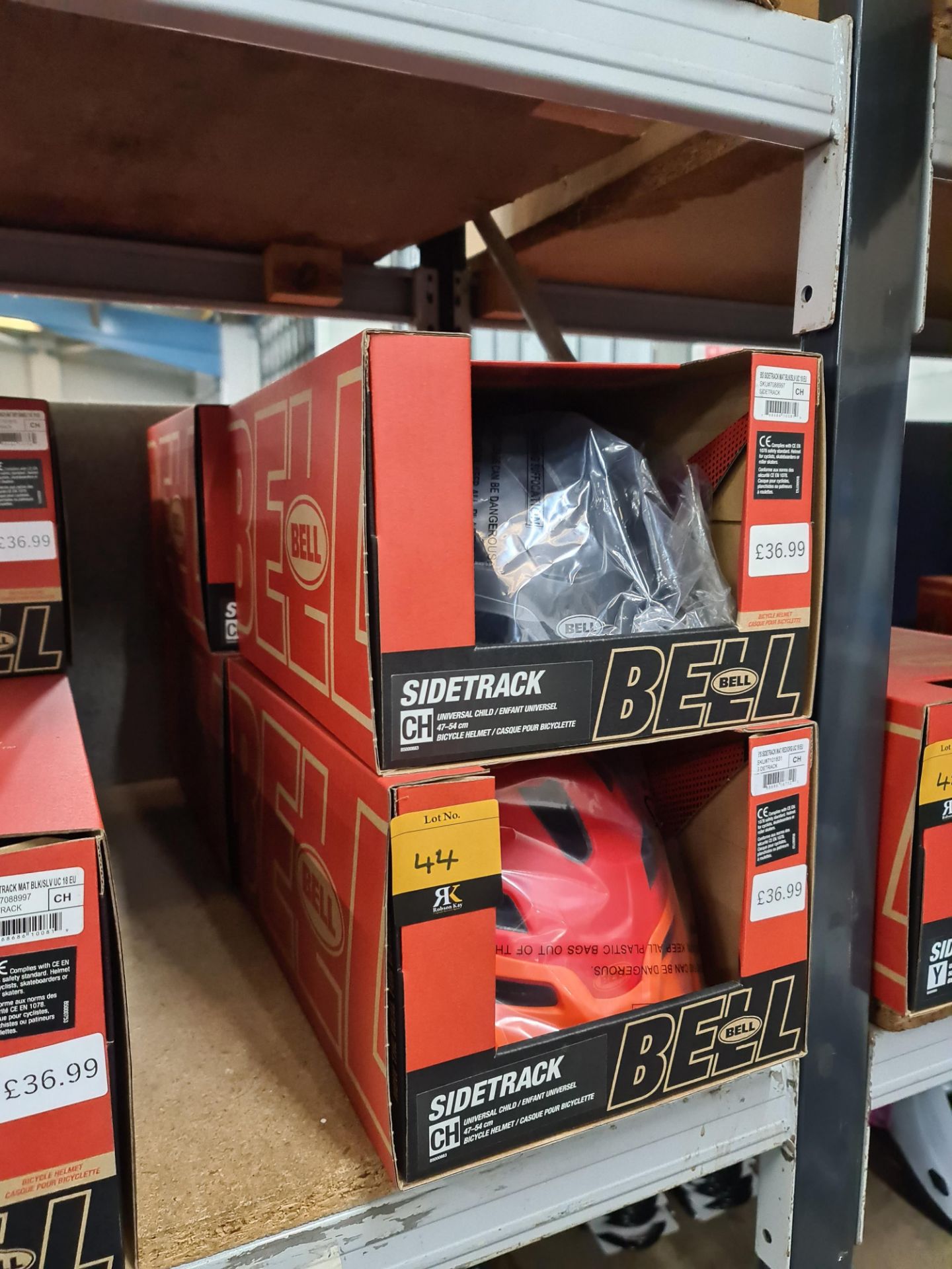 4 off Bell sidetrack bicycle helmets, all sized CH (universal child), all individually boxed