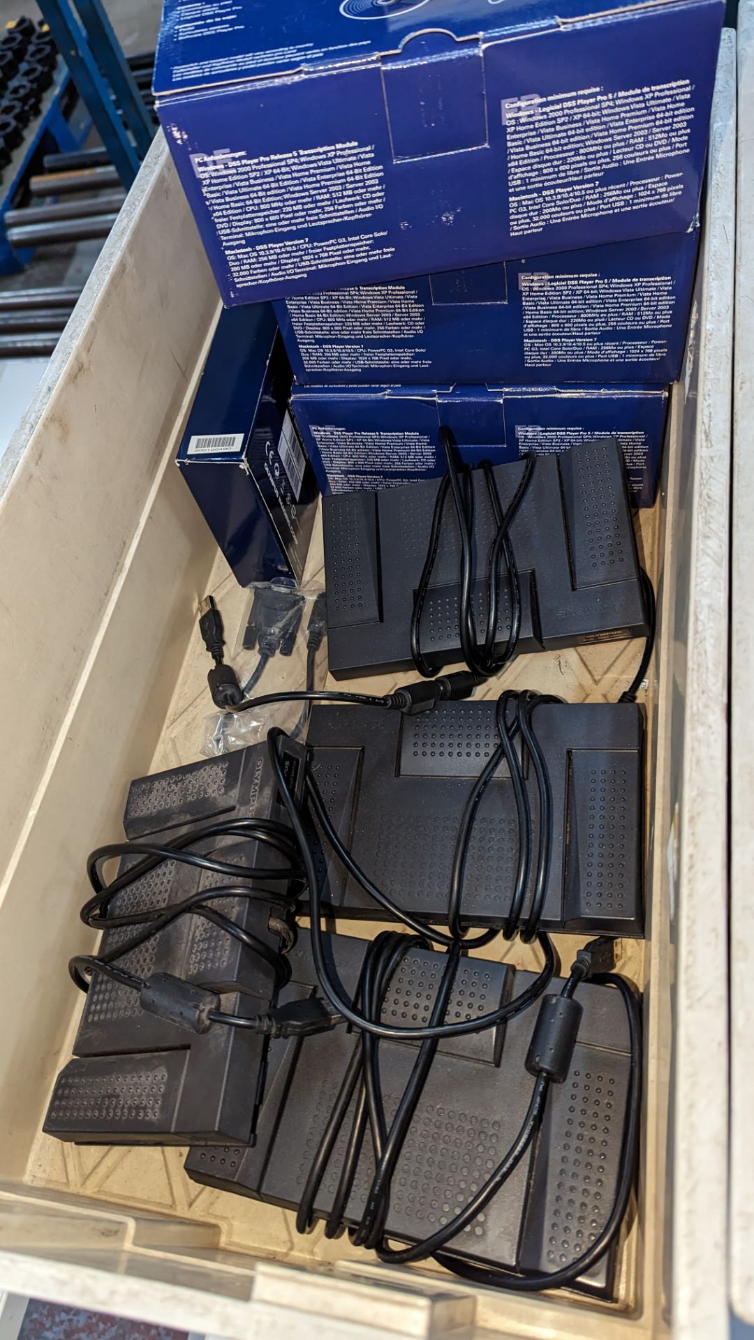 Olympus Pro dictation equipment - this lot includes four foot pedals plus a quantity of boxes, cable - Image 4 of 4