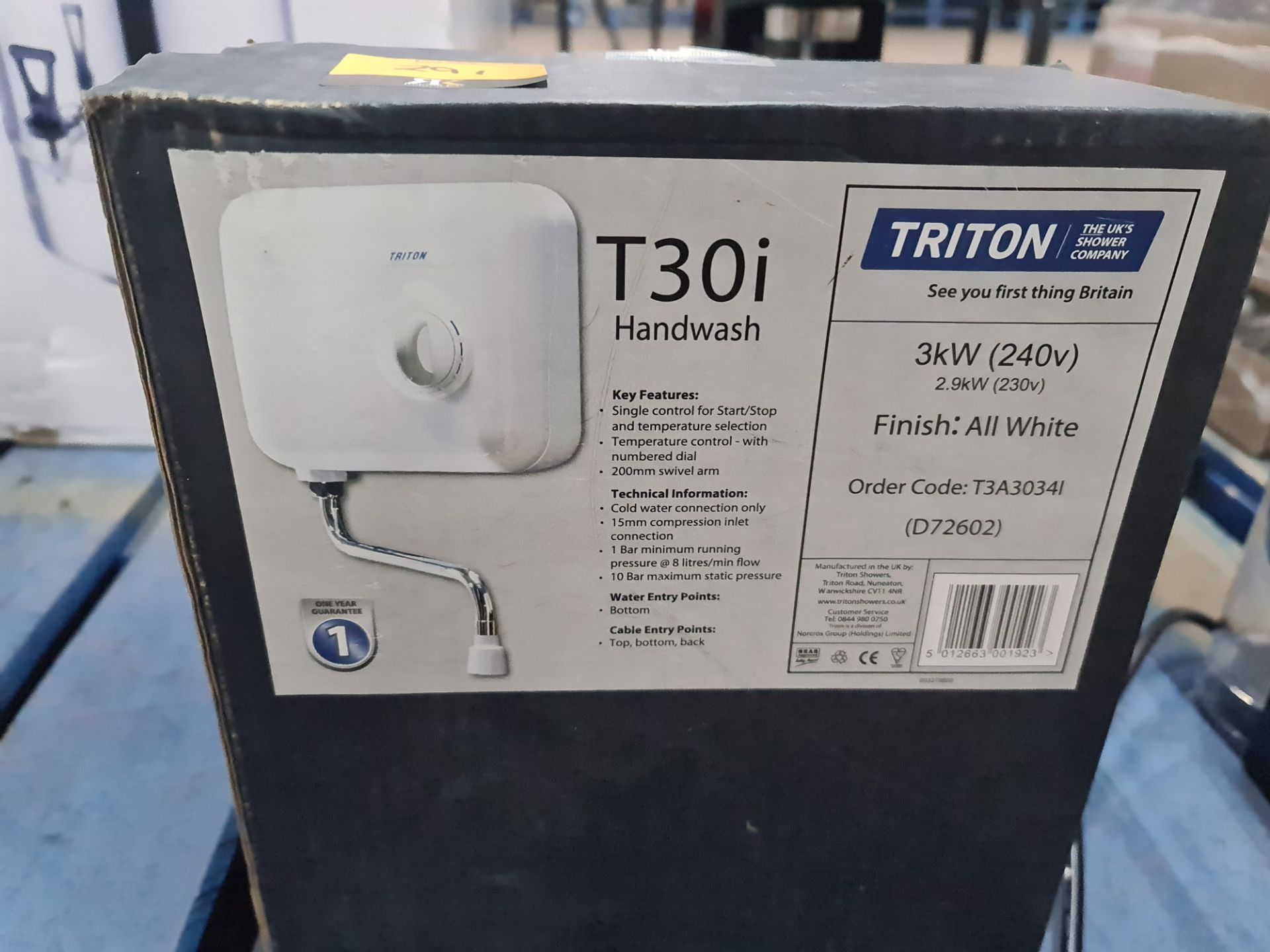 Triton model T30i heated hand wash