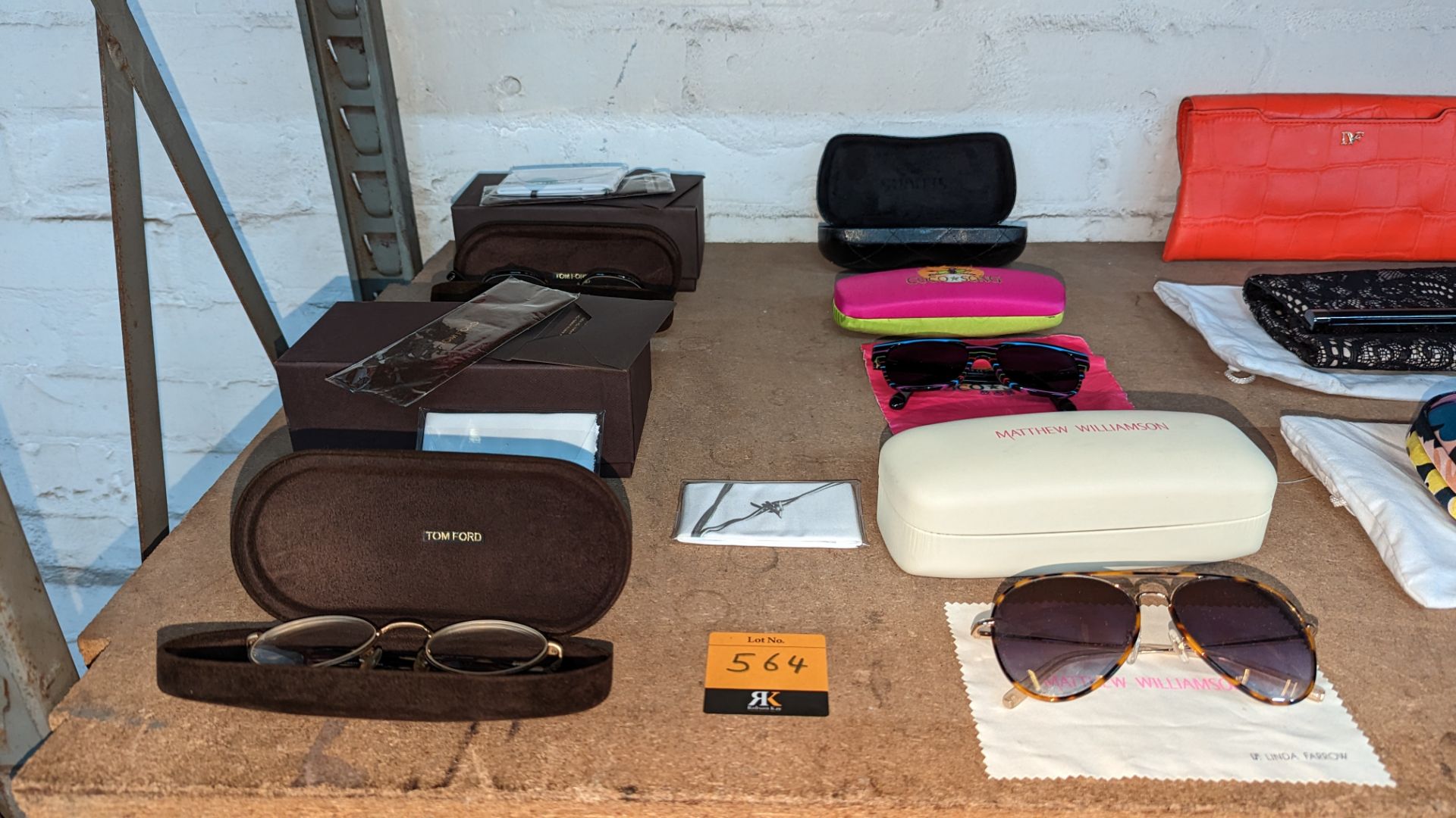 Mixed optical lot comprising 2 pairs of Tom Ford glasses each with prescription lenses, one pair of