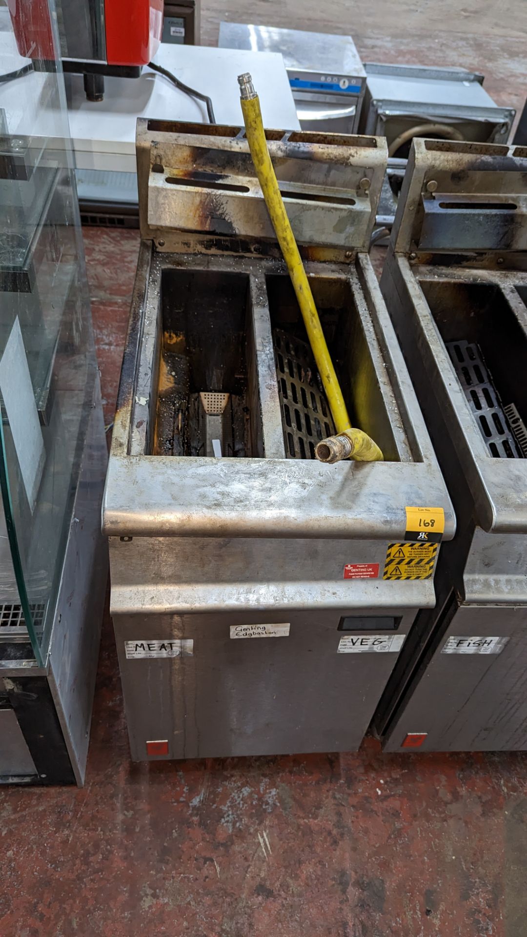 Stainless steel floor standing twin well fryer - Image 3 of 6