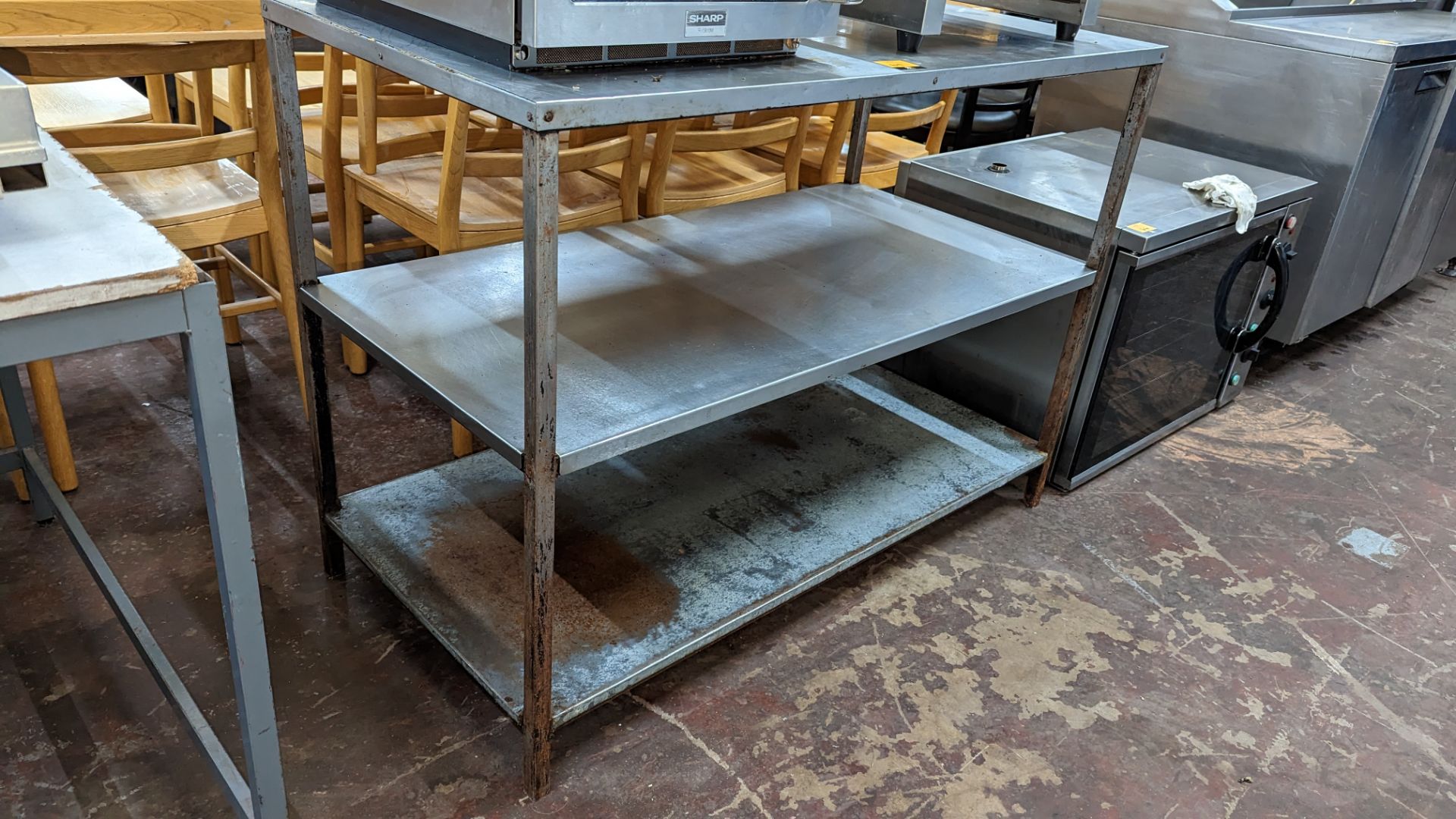 Stainless steel triple tier table - Image 4 of 4