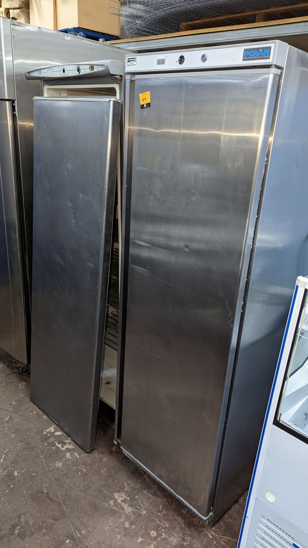 2 off tall stainless steel freezers. NB one freezer is damaged - Image 2 of 6