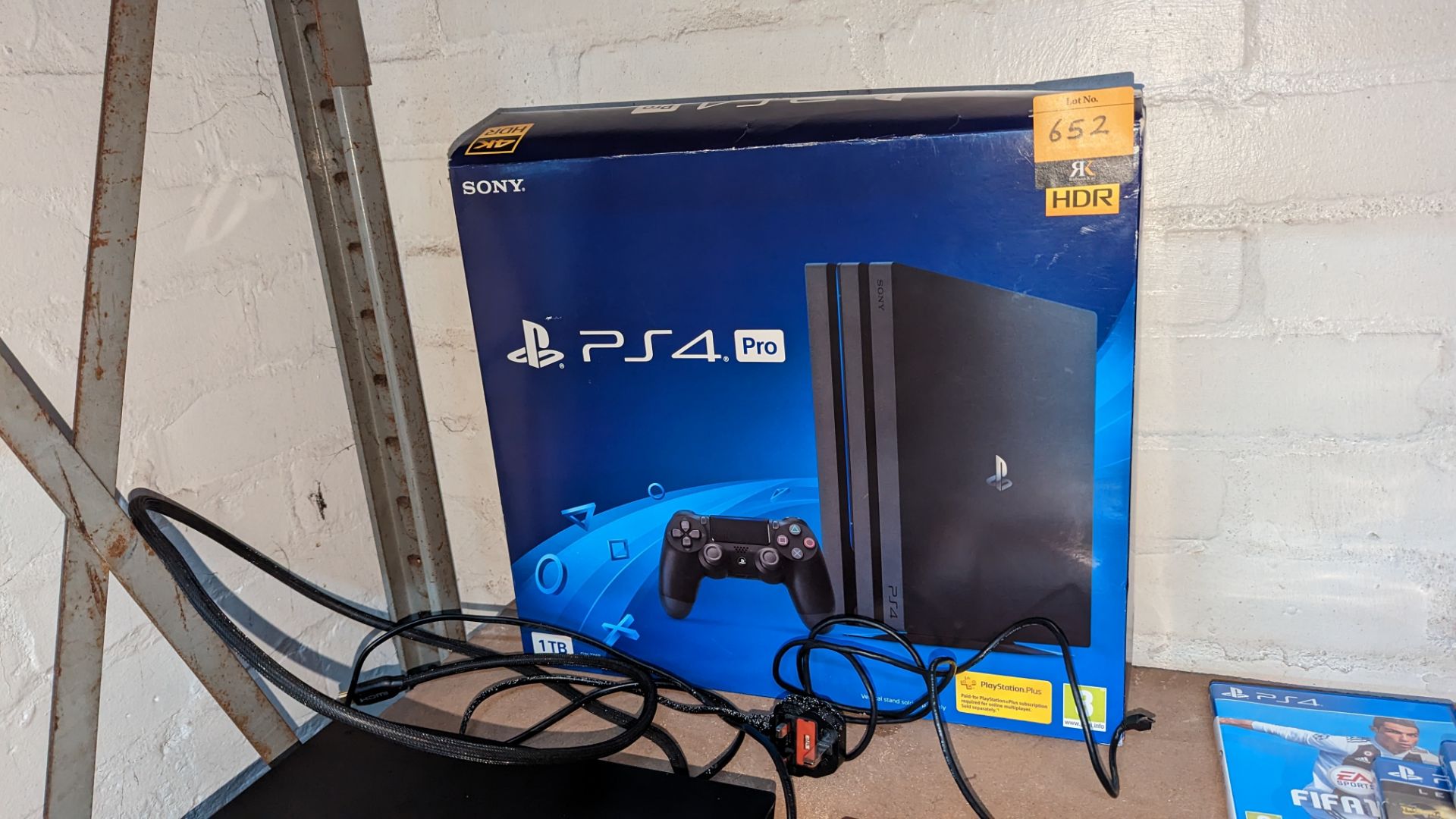 Sony PlayStation 4 Pro with controller, charging cable, original box & 5 off games as pictured - Image 3 of 14