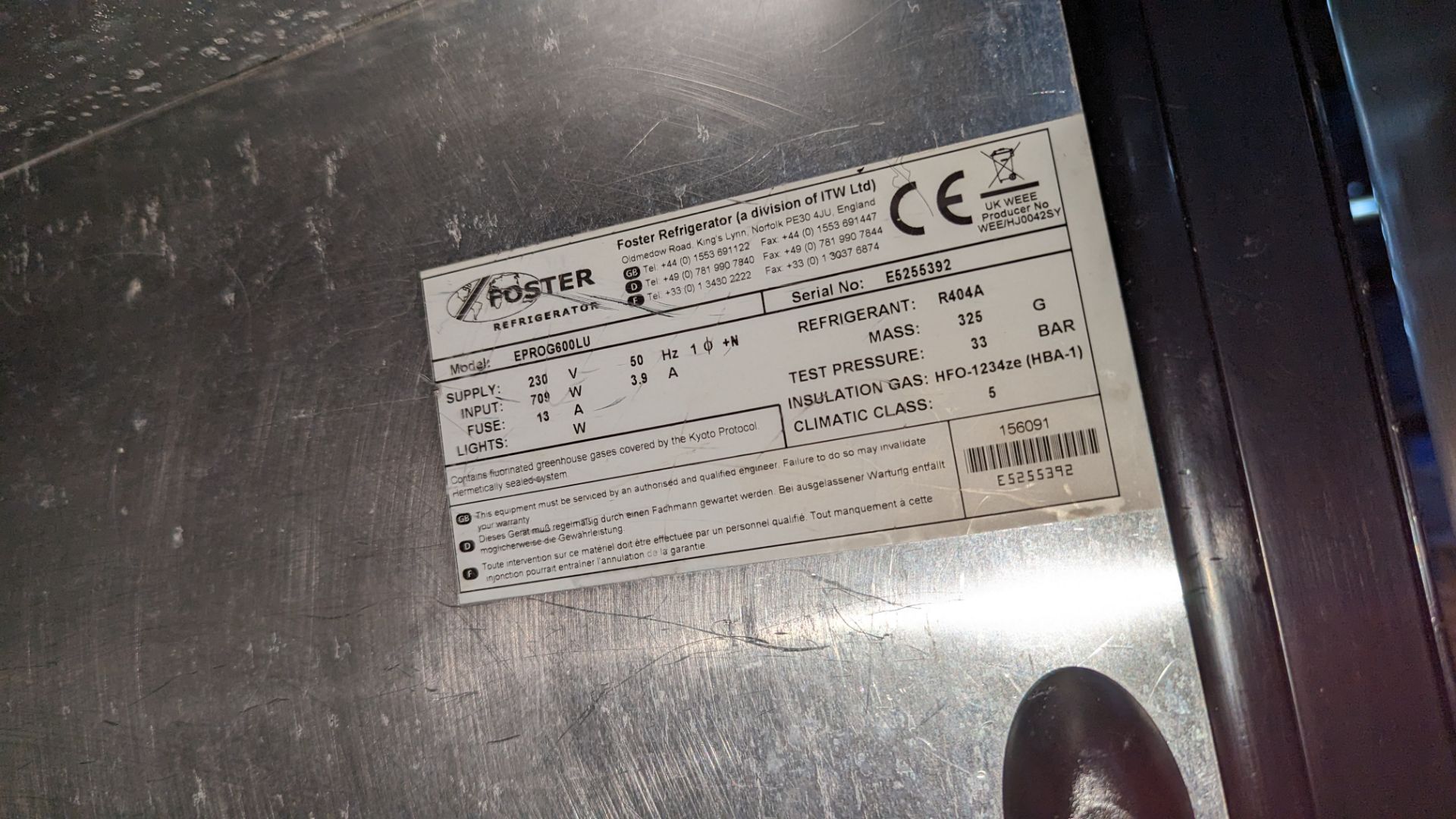 Foster stainless steel large freezer - Image 5 of 6