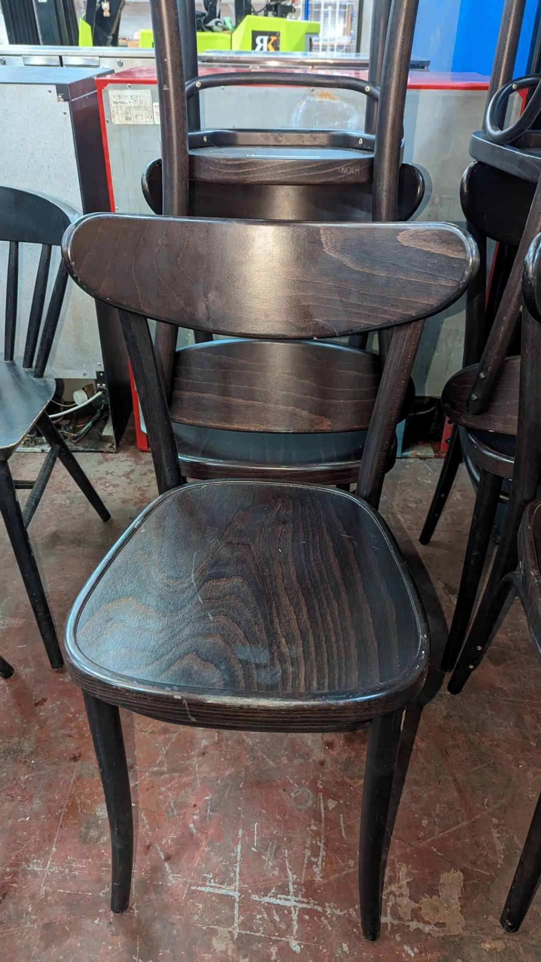 6 off matching wooden dining chairs - Image 5 of 5