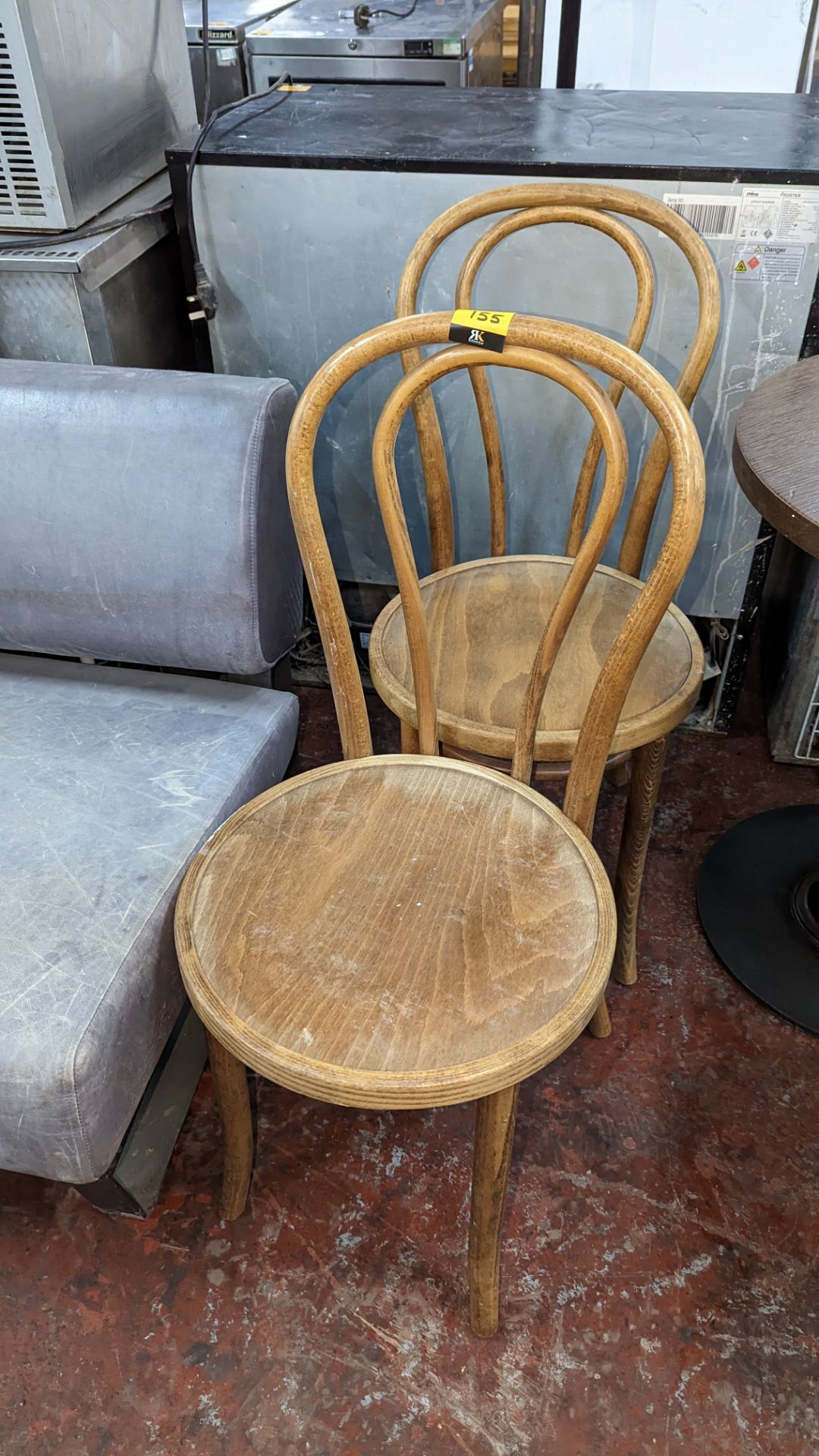 Pair of wooden dining chairs