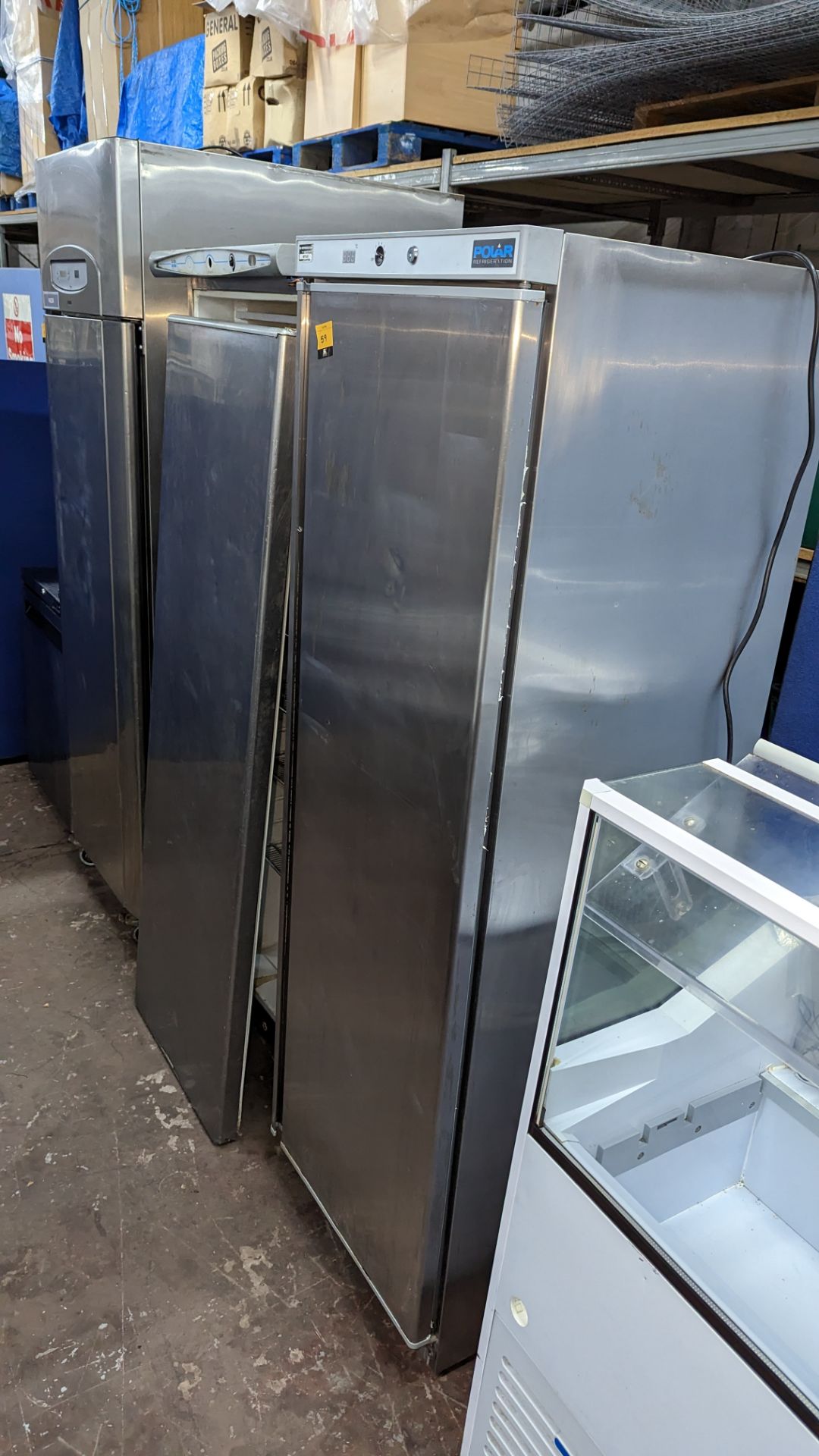 2 off tall stainless steel freezers. NB one freezer is damaged - Image 3 of 6