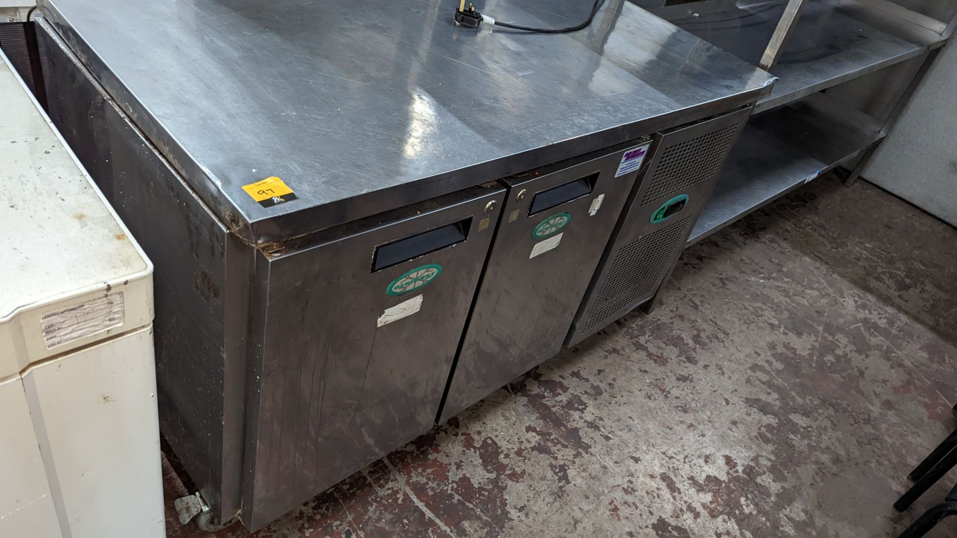 Genfrost stainless steel refrigerated prep counter
