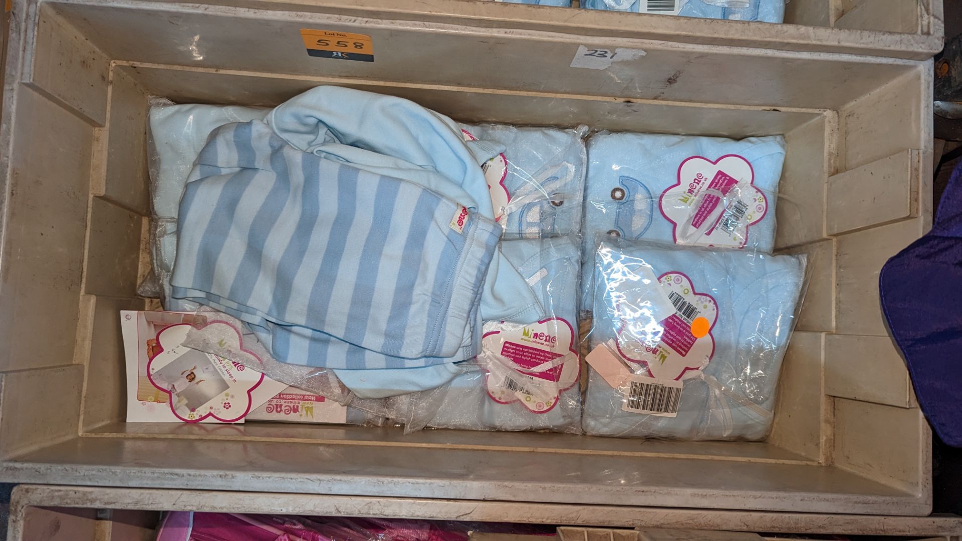 7 off Minene 2-piece baby outfits comprising long sleeve t-shirt with car design & striped trousers - Image 2 of 4