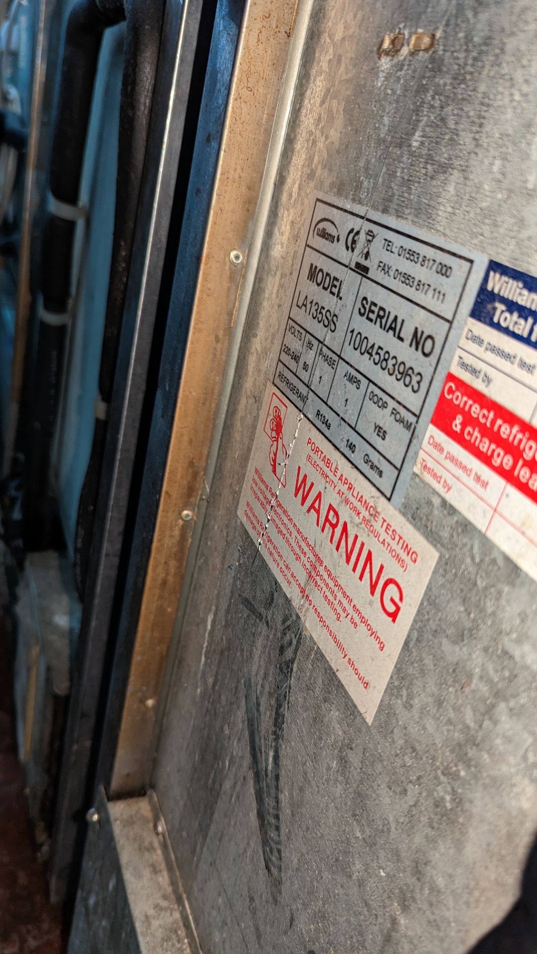 Williams stainless steel under counter freezer - Image 4 of 5