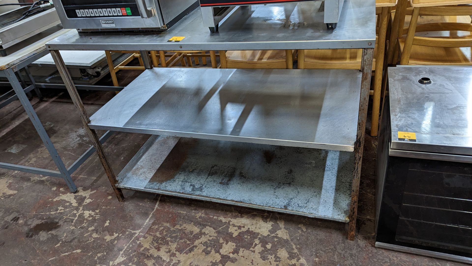 Stainless steel triple tier table - Image 2 of 4