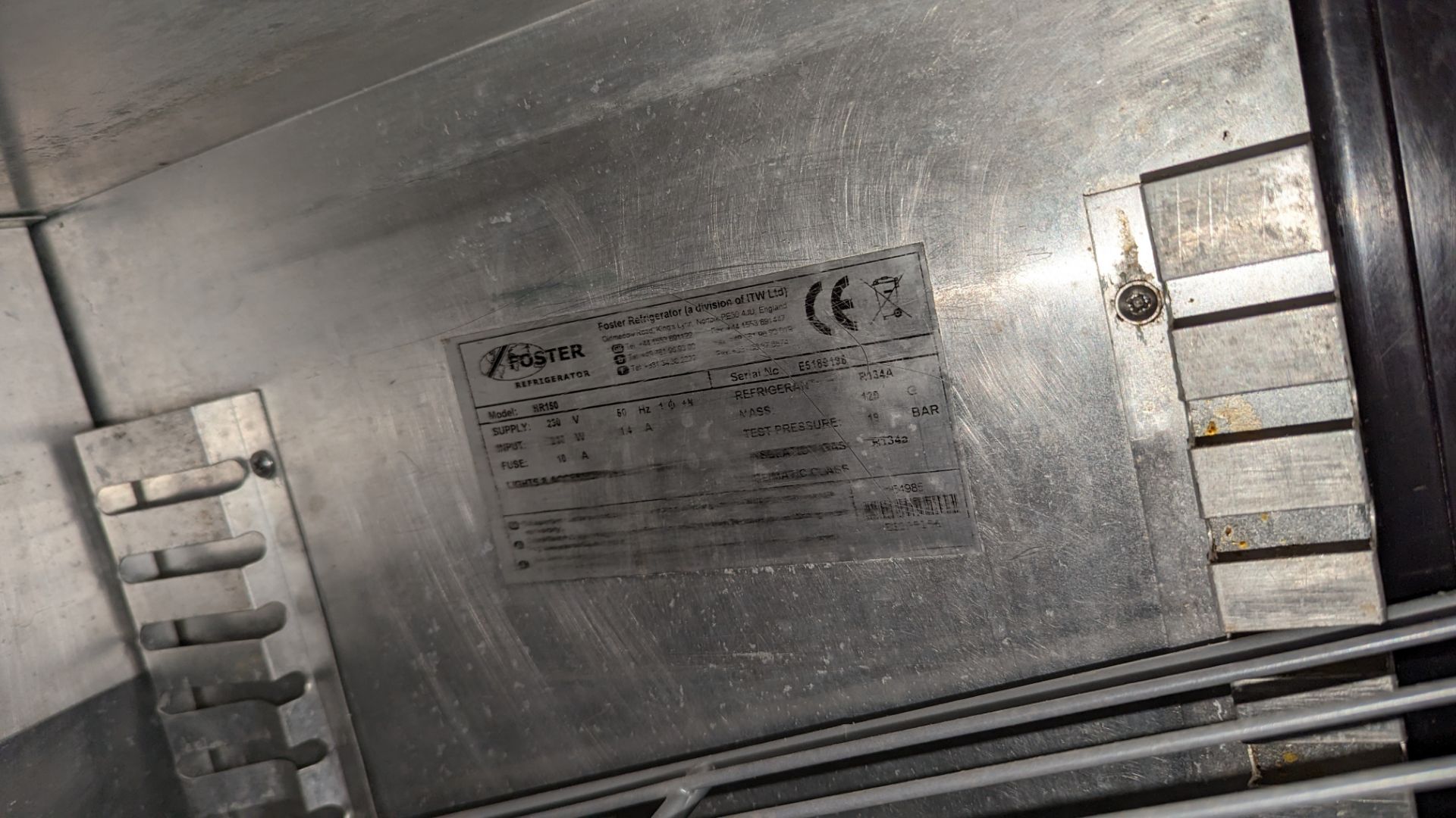 Stainless steel under counter fridge - Image 3 of 4