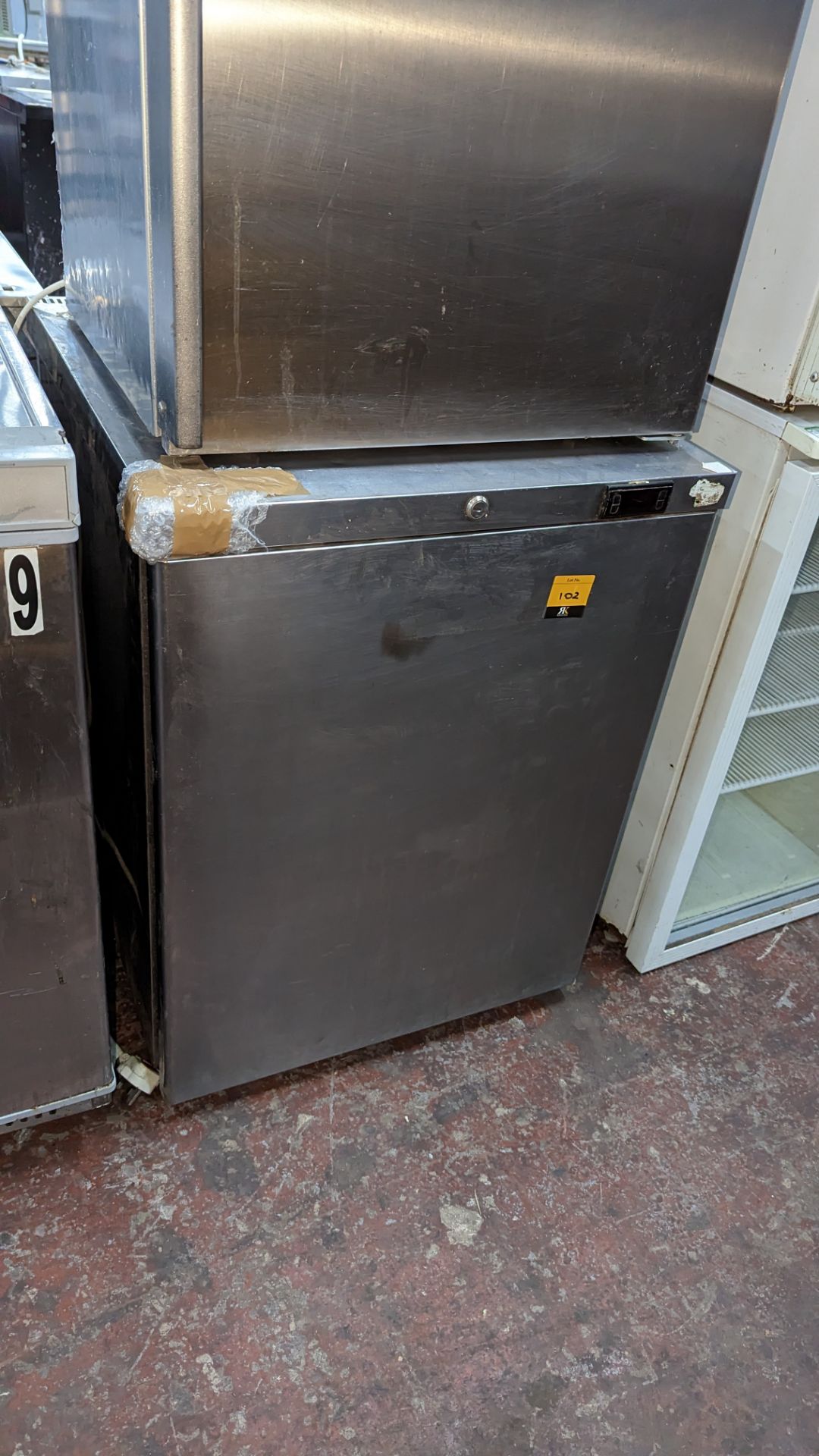 Stainless steel under counter fridge