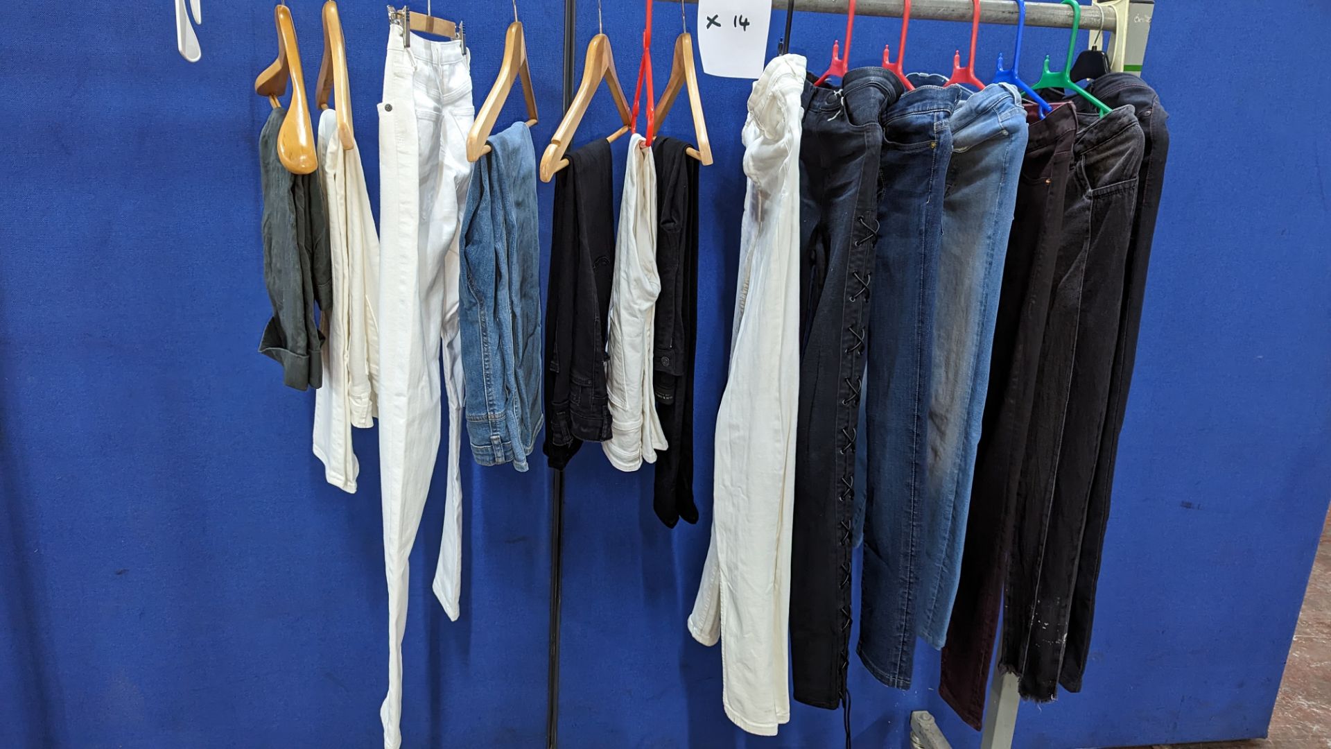 14 assorted pairs of ladies jeans & similar by a variety of brands including For All Mankind, J.Bran