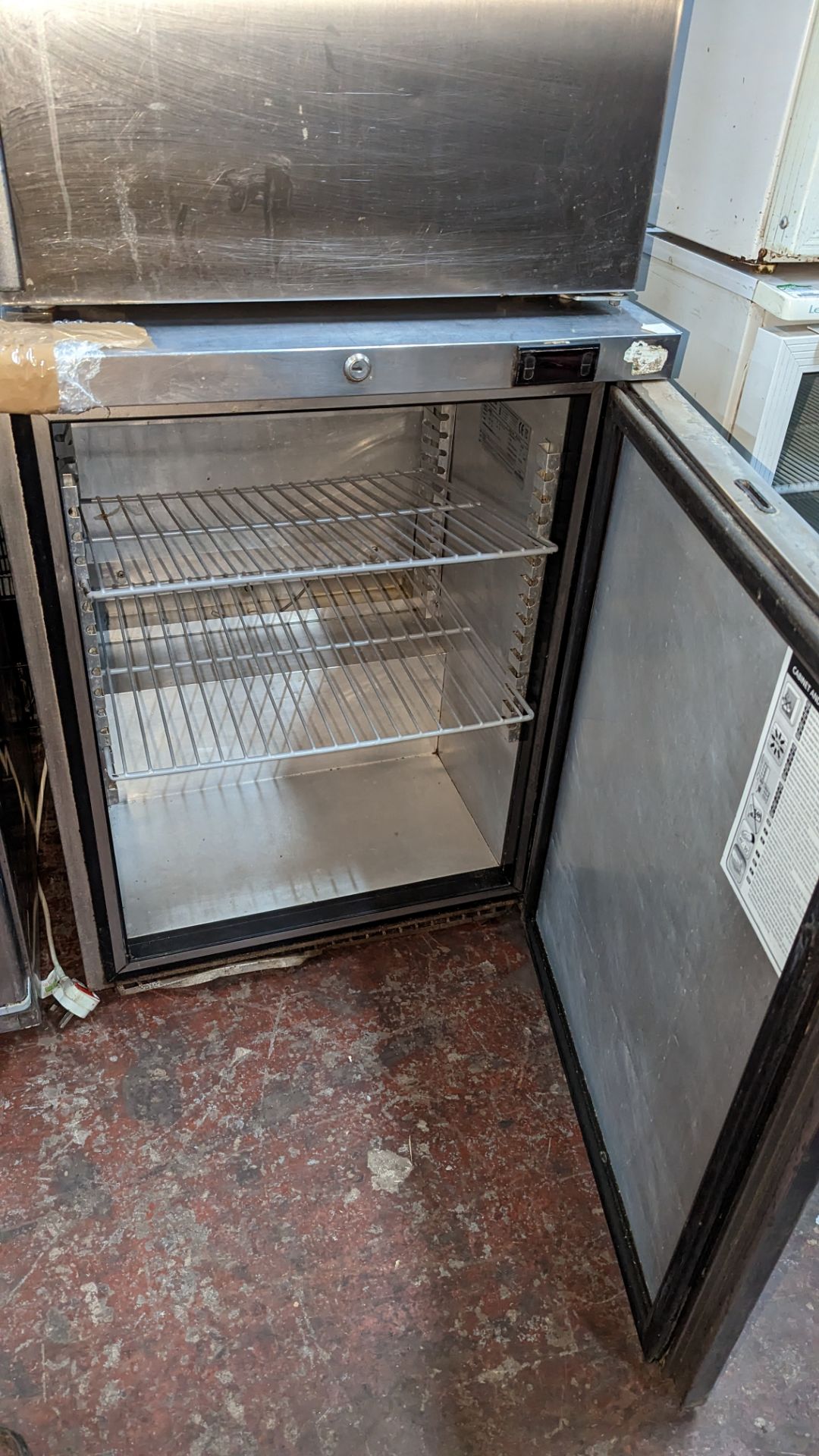 Stainless steel under counter fridge - Image 2 of 4