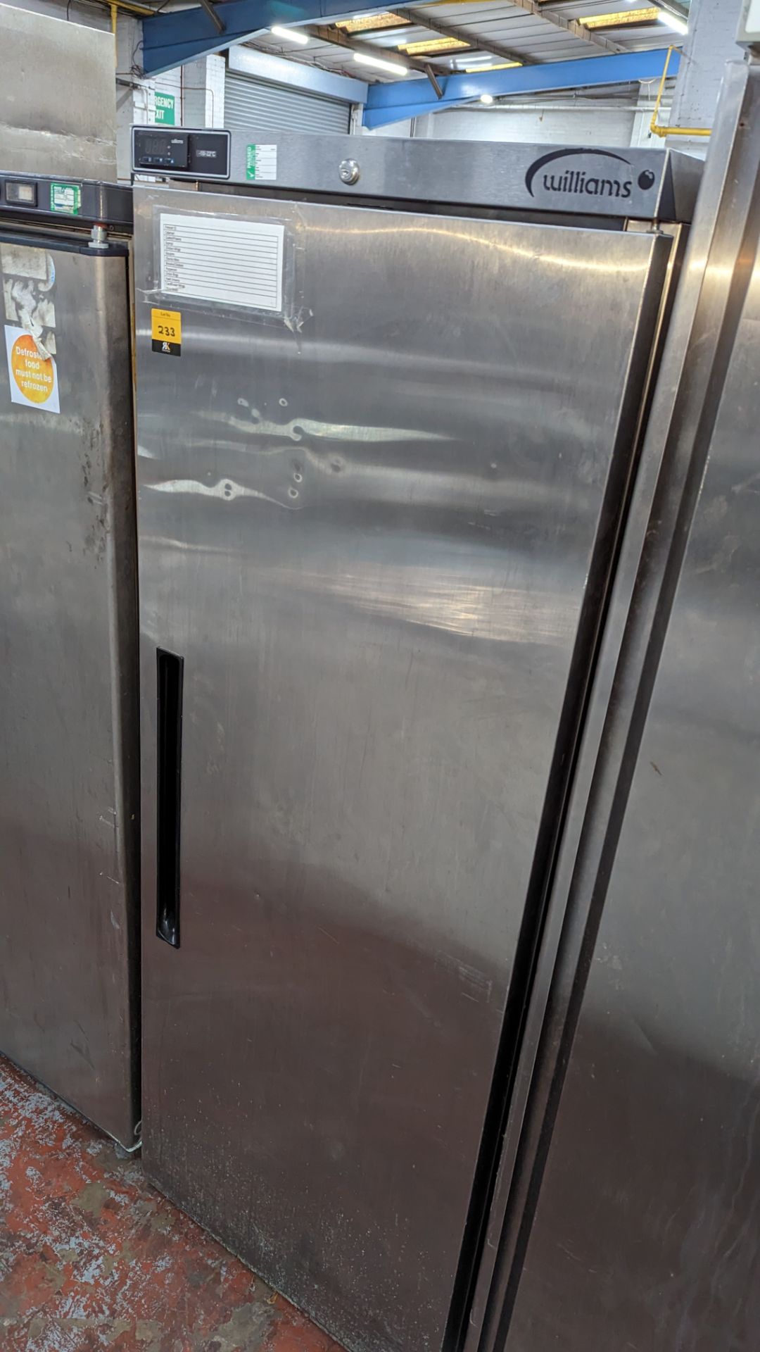 Williams stainless steel commercial tall freezer