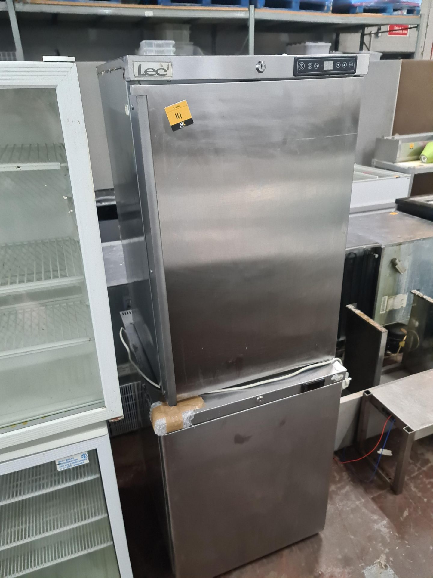 2 off stainless steel assorted pieces of undercounter refrigeration