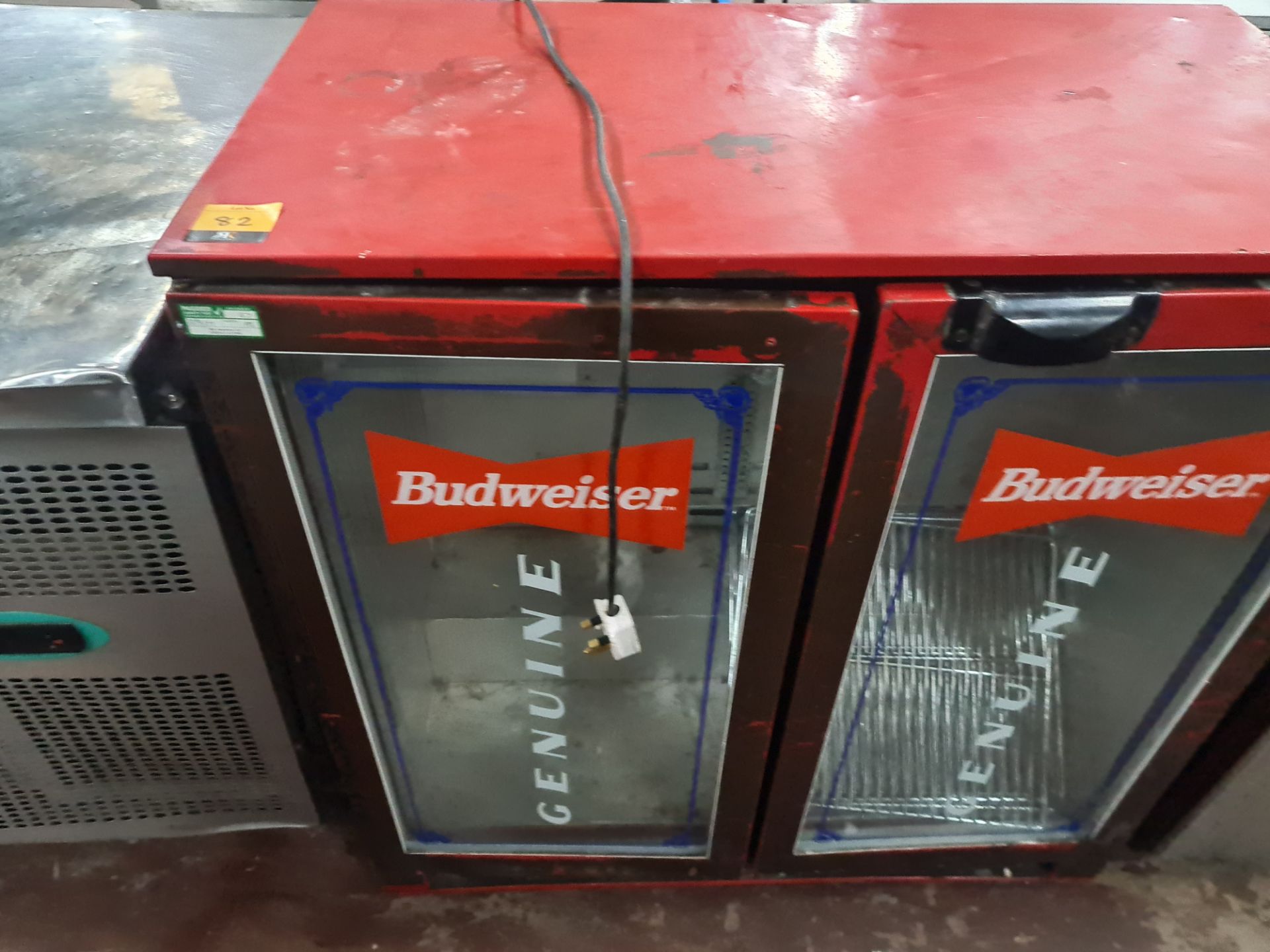 Budweiser branded twin door bottle fridge - Image 2 of 7