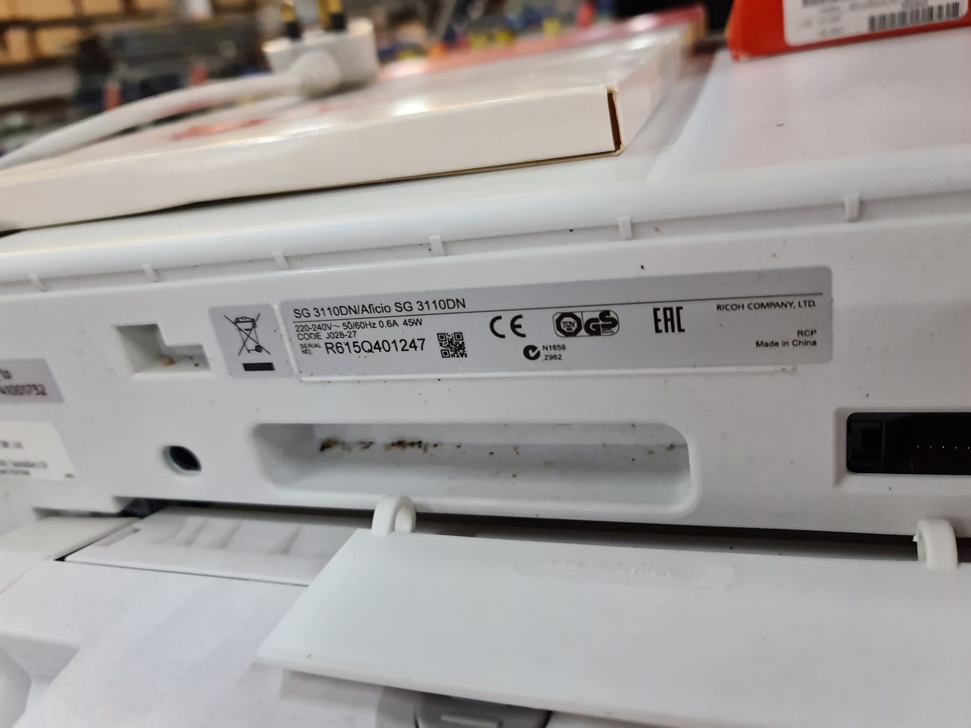 Ricoh Aficio model SG3110DN printer including quantity of transfer paper and ink - Image 7 of 8