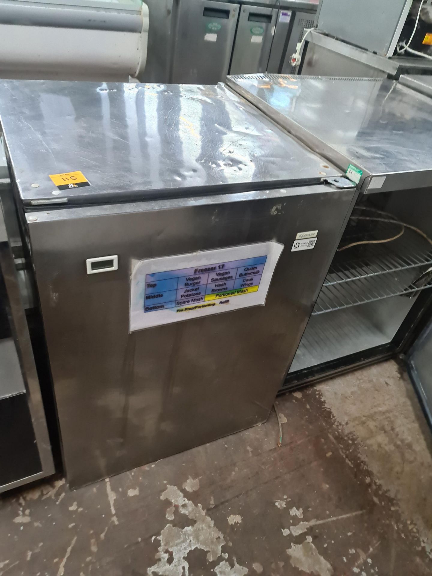 Gram stainless steel under counter freezer, model F150GB - Image 3 of 6