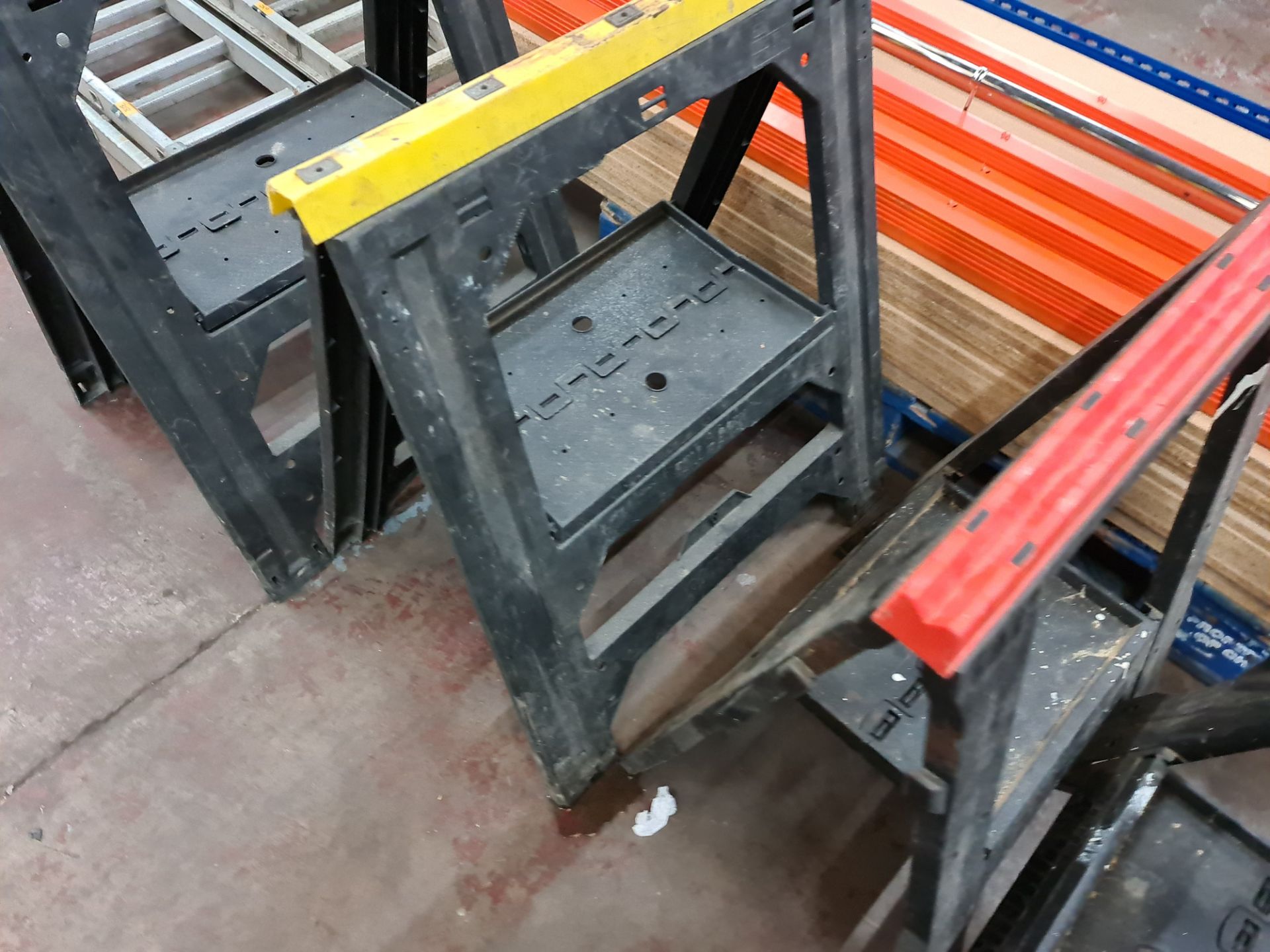 4 off Sawhorse folding trestles - Image 3 of 7