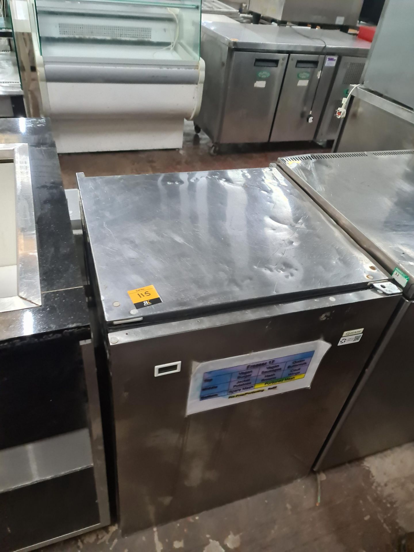 Gram stainless steel under counter freezer, model F150GB - Image 5 of 6