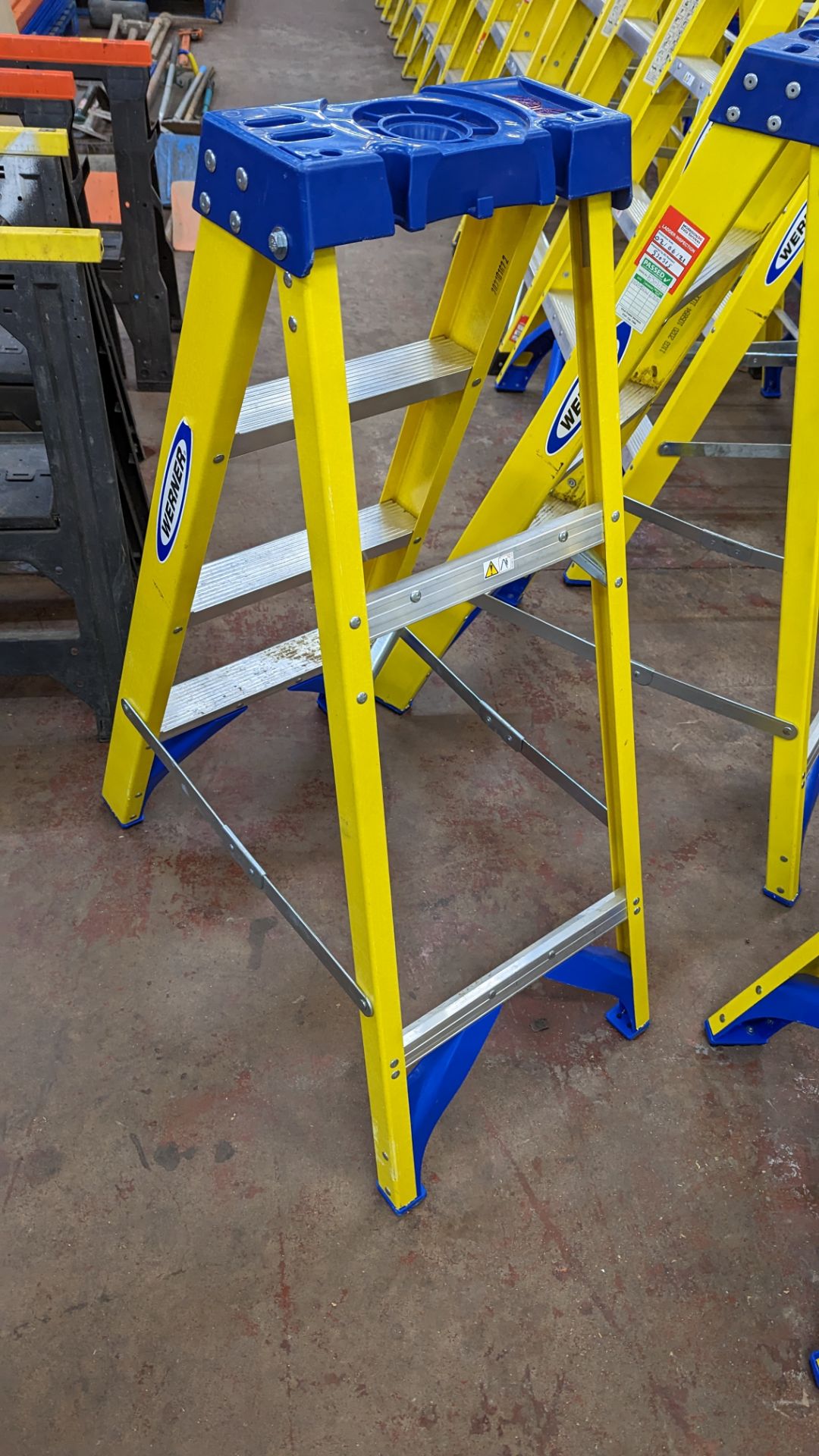 2 off Werner 4 tread insulated stepladders - Image 4 of 7