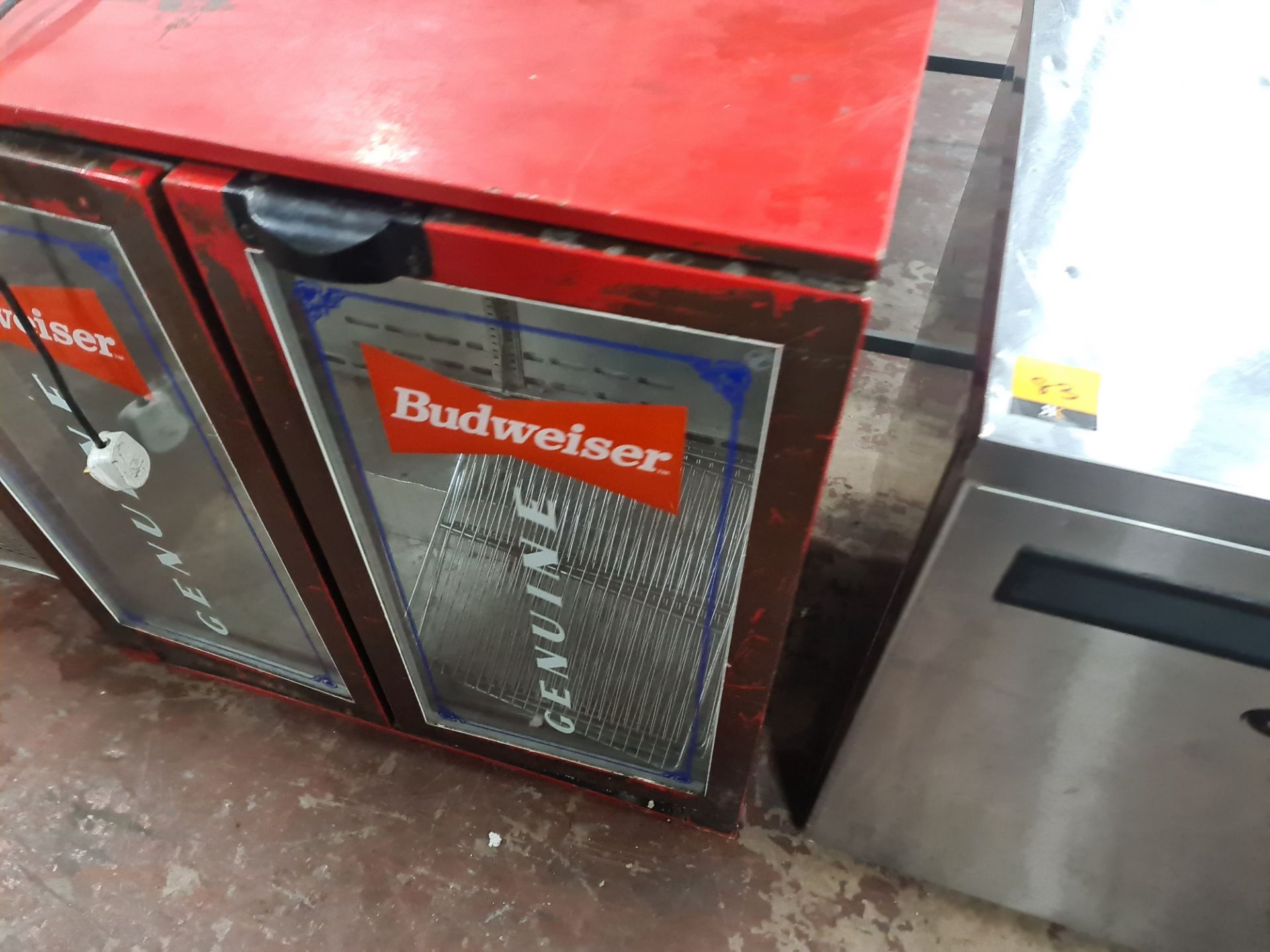 Budweiser branded twin door bottle fridge - Image 5 of 7