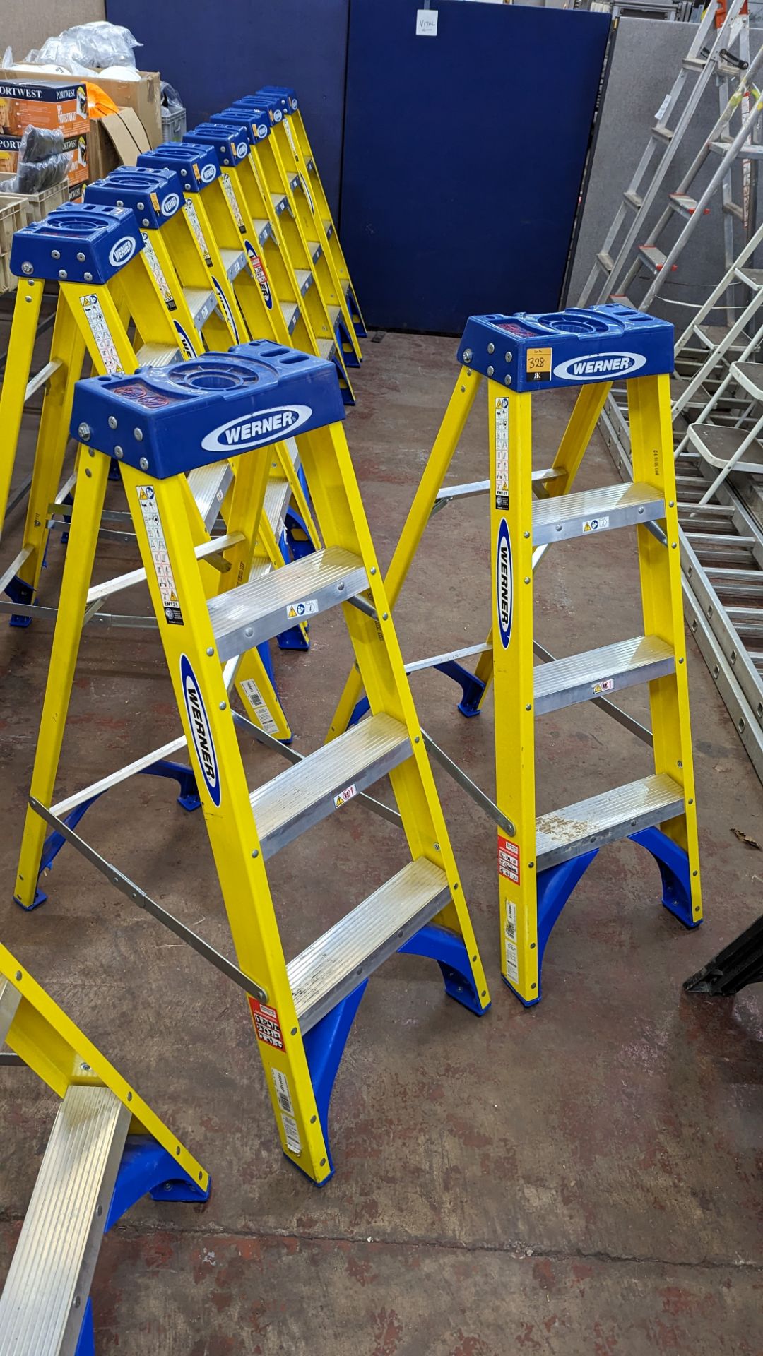 2 off Werner 4 tread insulated stepladders