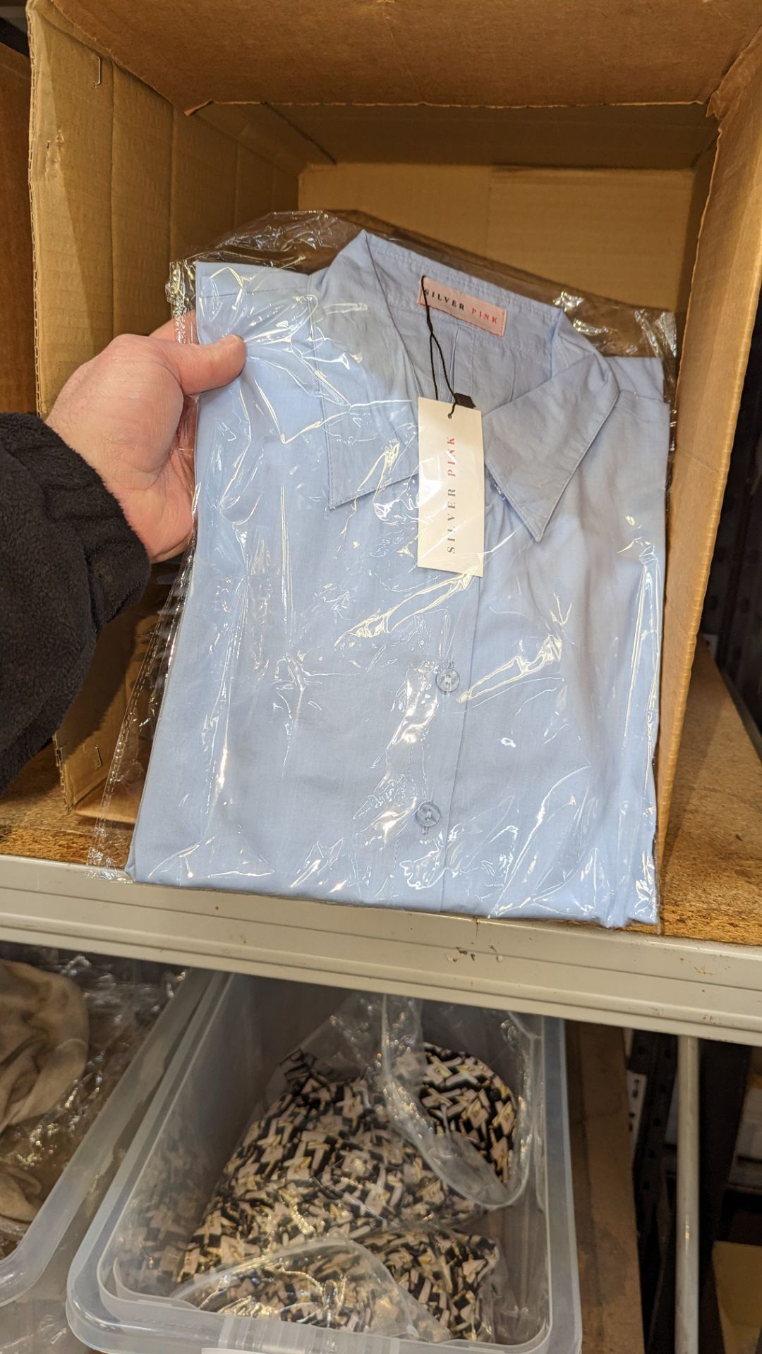 21 off 100% cotton blue "boyfriend" shirts. One size. RRP £69 each - Image 3 of 4