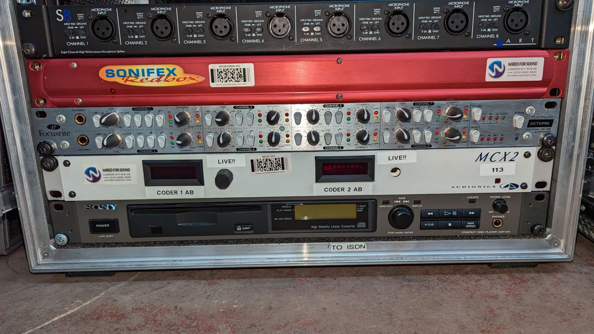 Portable rack and contents comprising flight case with pull-off front and the following components m - Image 6 of 10