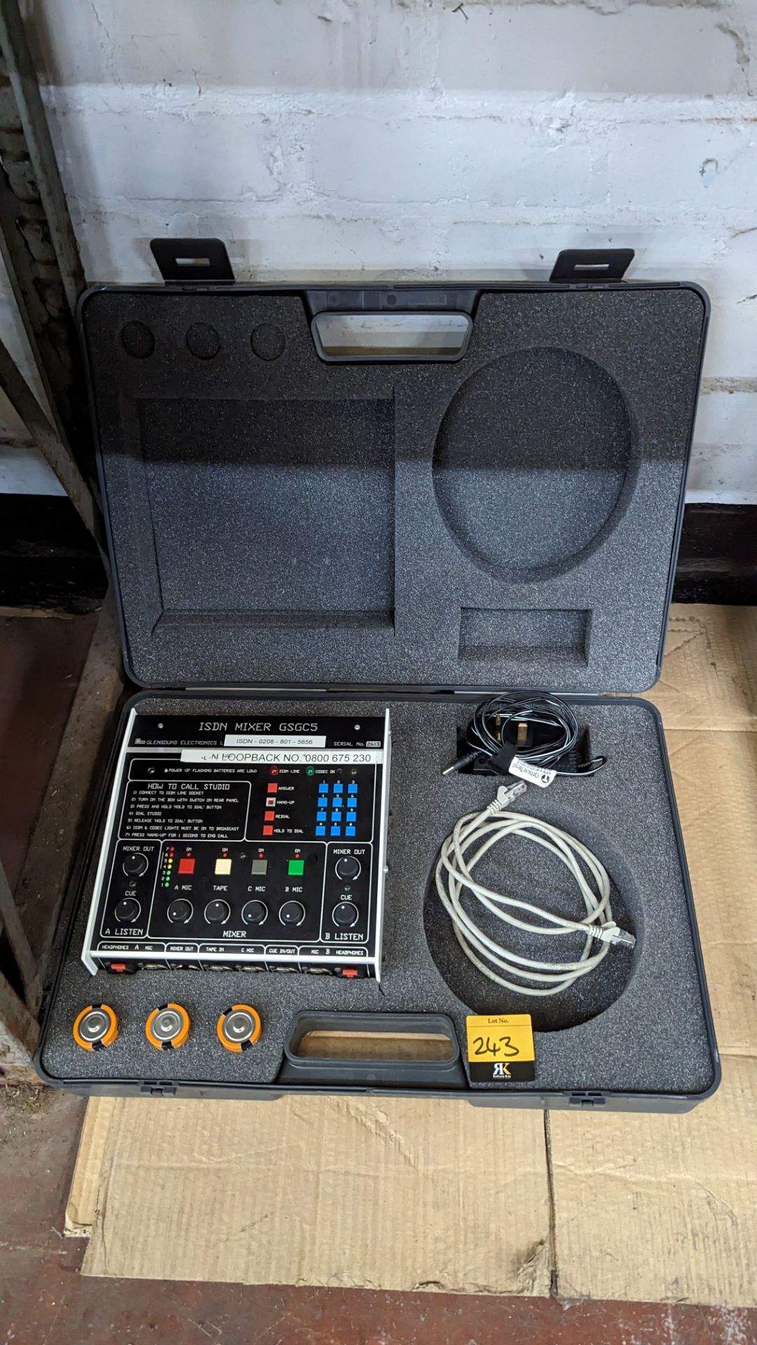 Glensound ISDN mixer, model GSGC5. Includes carry case and ancillaries - Image 2 of 9