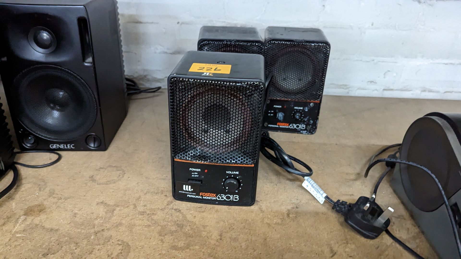 3 off Fostex personal monitor speakers, model 6301B. Please note the specification of each speaker