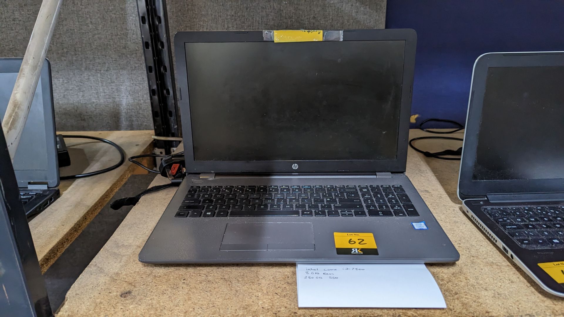 HP 250 notebook computer with Core i7-7500 CPU, 8GB RAM, 250 GB SSD, including power pack/charger - Image 2 of 12