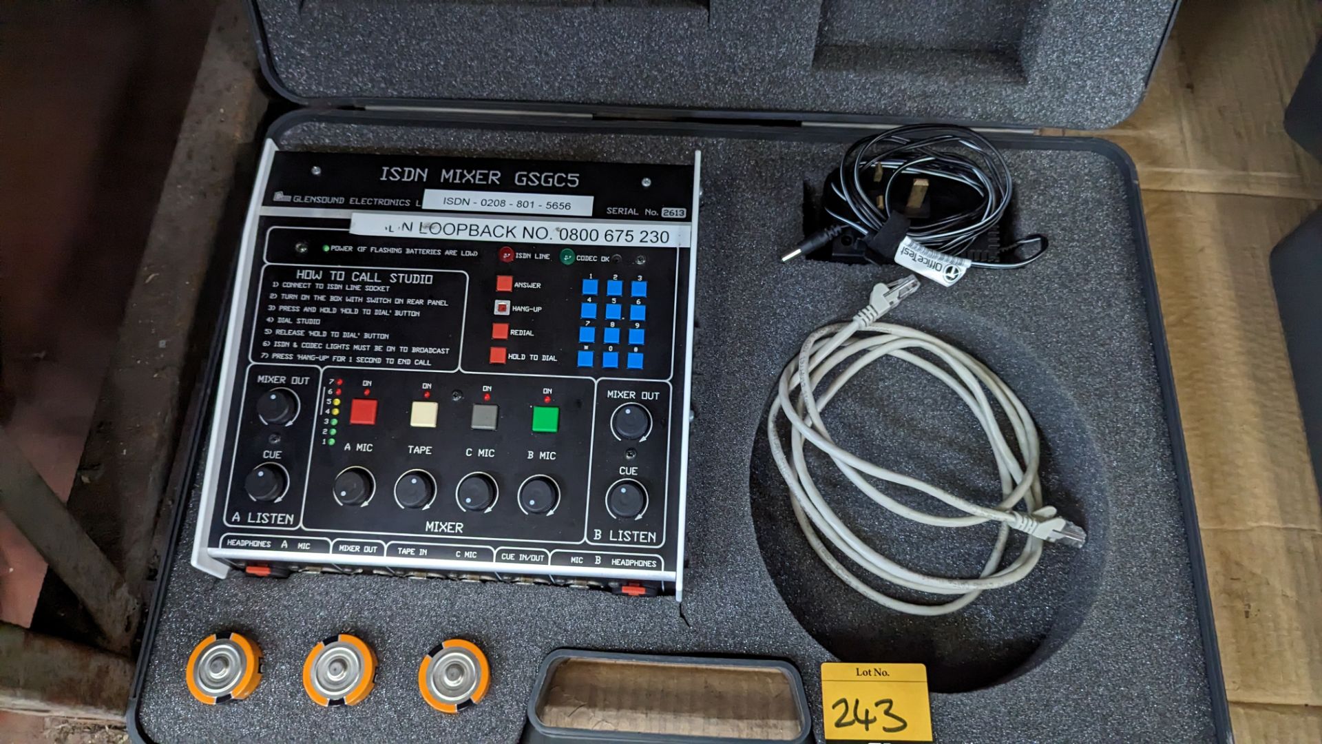 Glensound ISDN mixer, model GSGC5. Includes carry case and ancillaries - Image 4 of 9