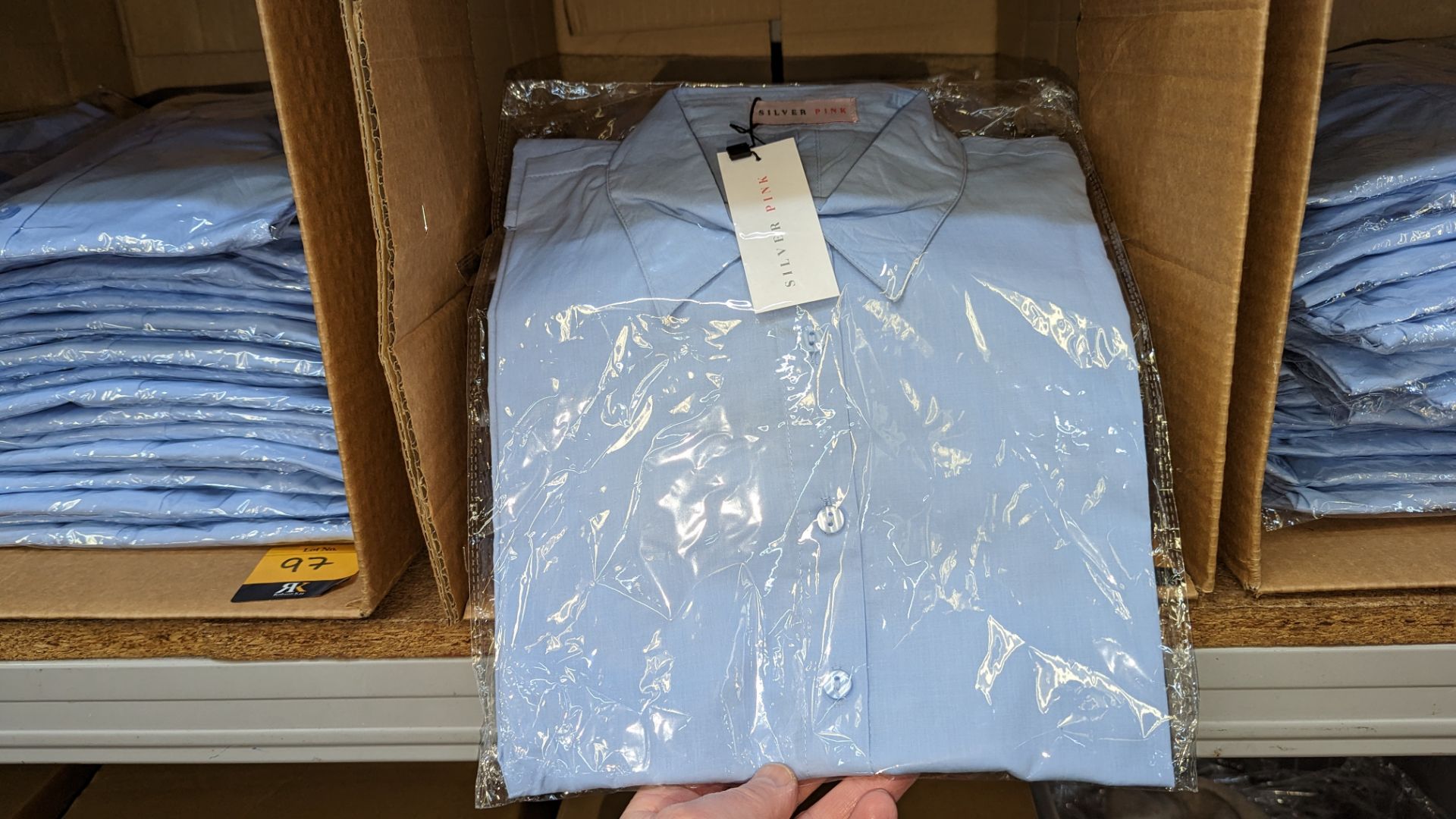 20 off 100% cotton blue "boyfriend" shirts. One size. RRP £69 each - Image 3 of 4