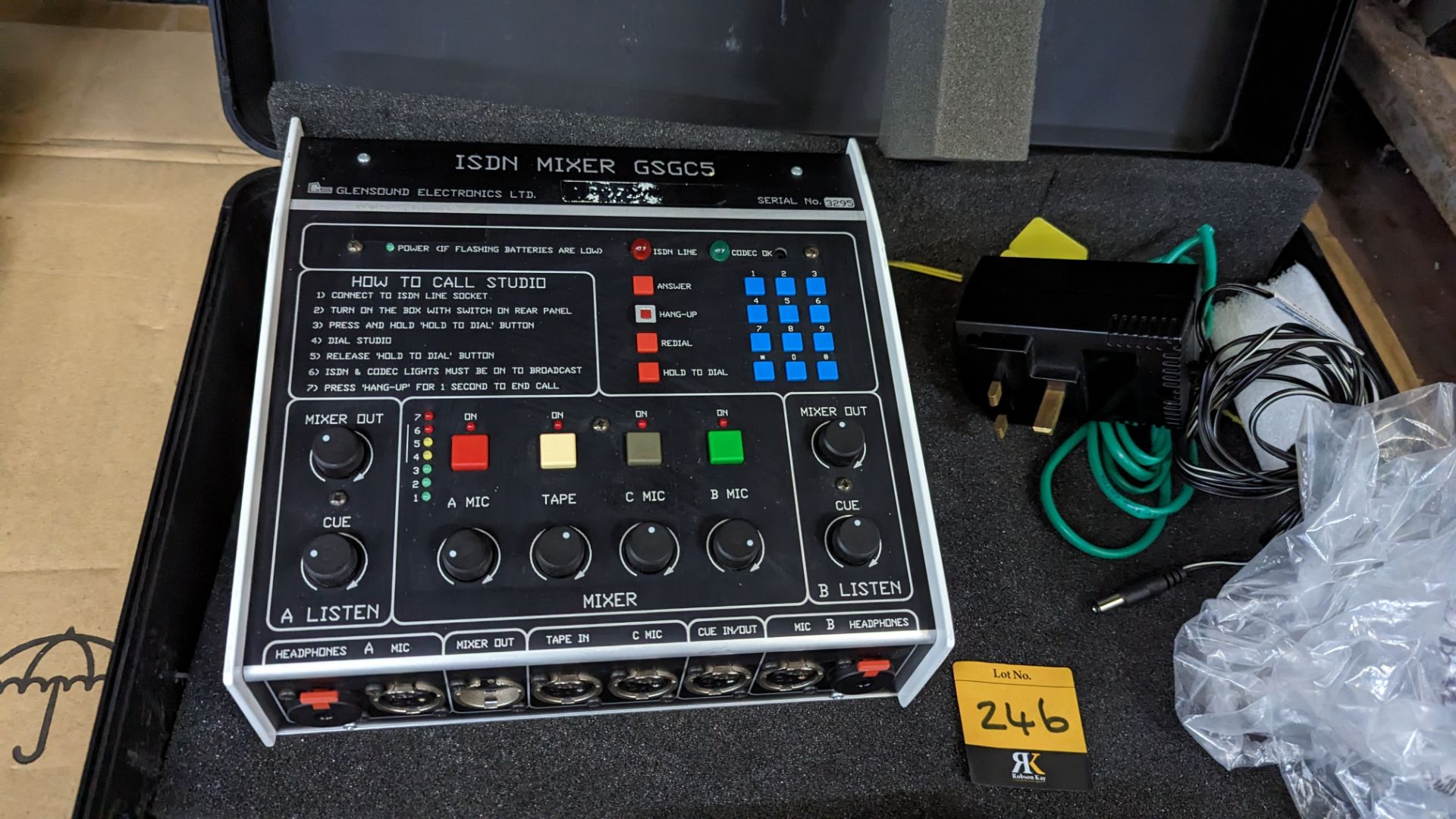 Glensound ISDN mixer, model GSGC5. Includes carry case and ancillaries - Image 6 of 7