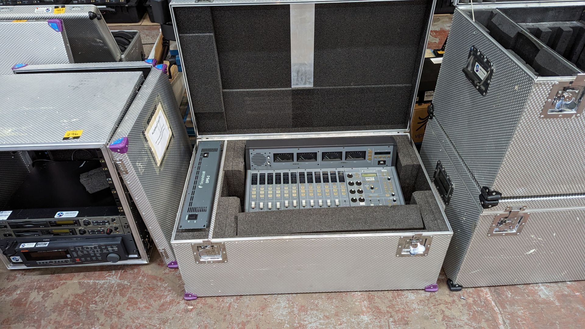 Soundcraft mixing desk, model RM1D, including separate power supply model DPS-2, plus large hinged l - Image 2 of 16