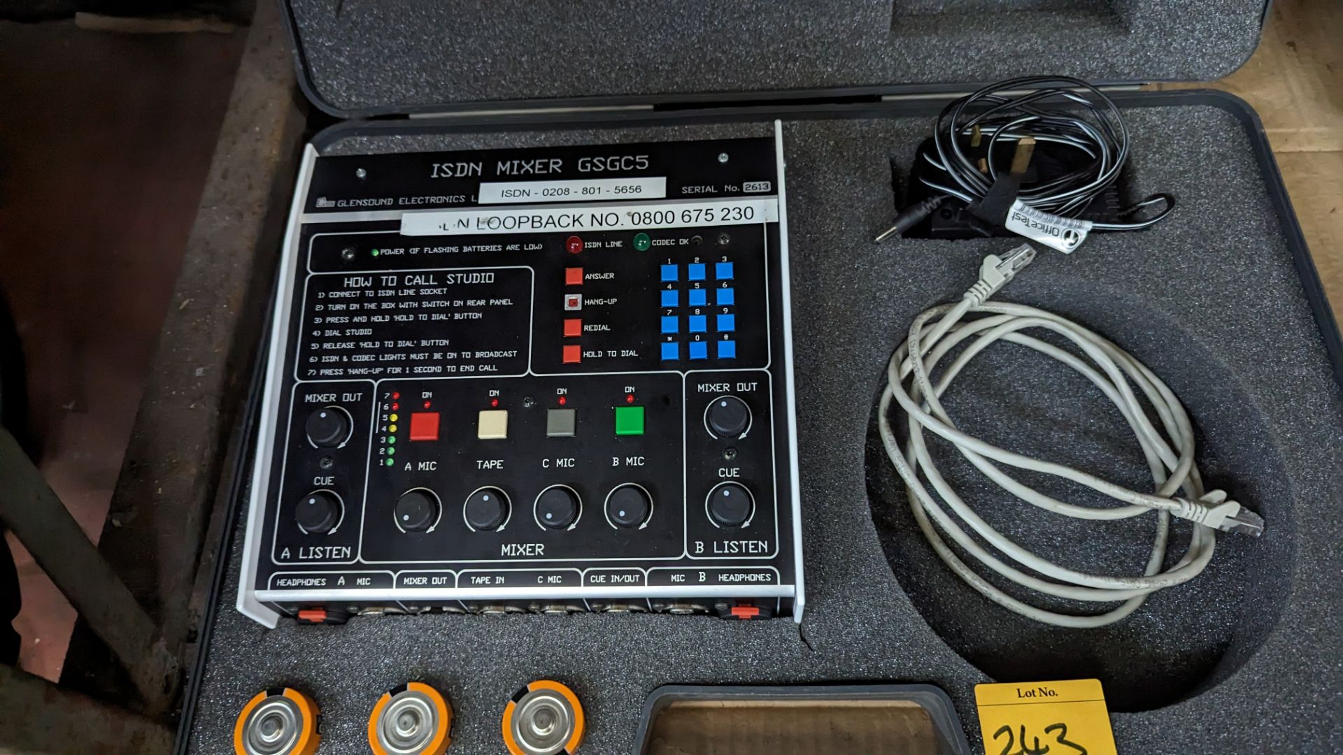 Glensound ISDN mixer, model GSGC5. Includes carry case and ancillaries - Image 6 of 9