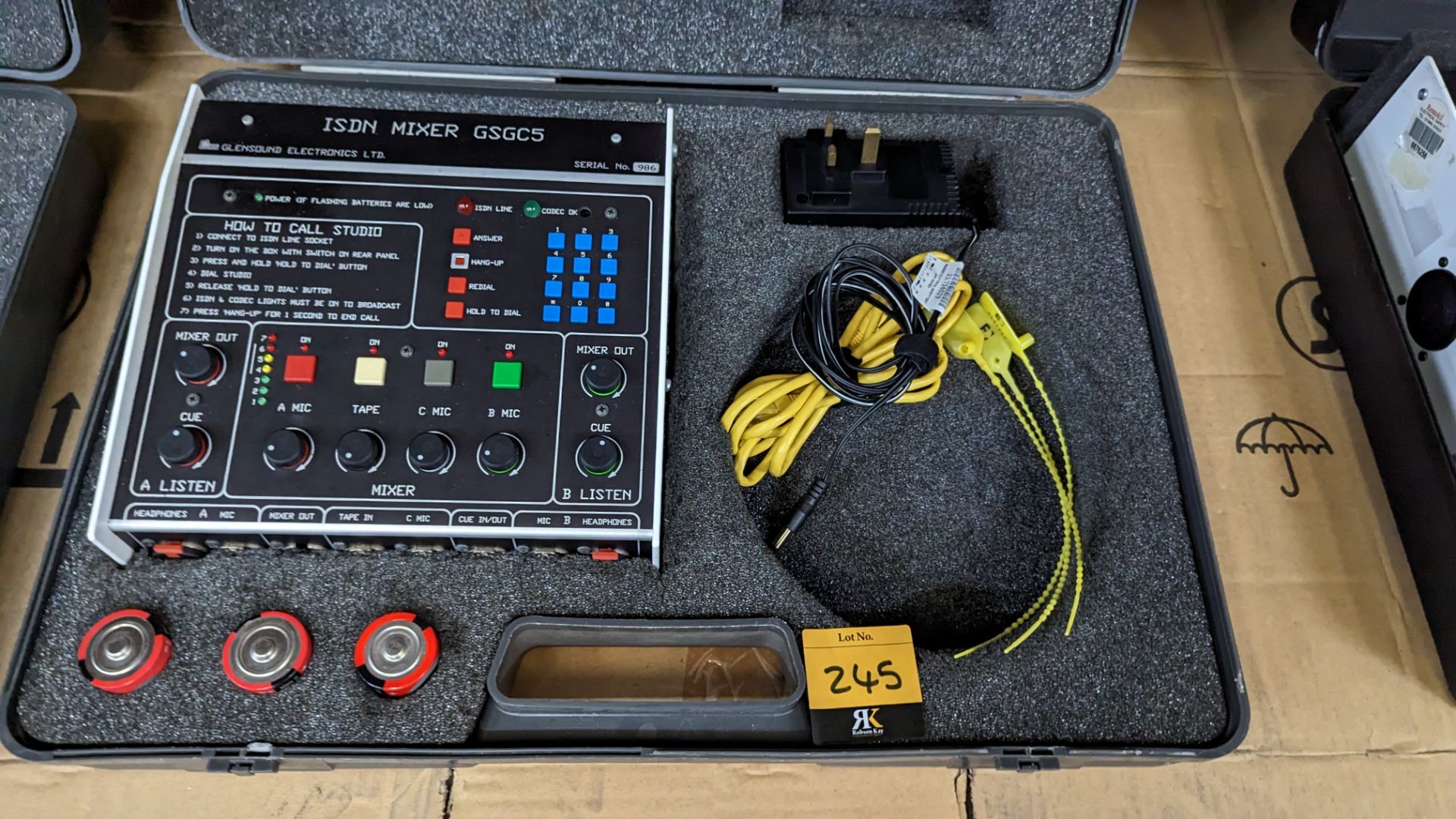 Glensound ISDN mixer, model GSGC5. Includes carry case and ancillaries - Image 3 of 8