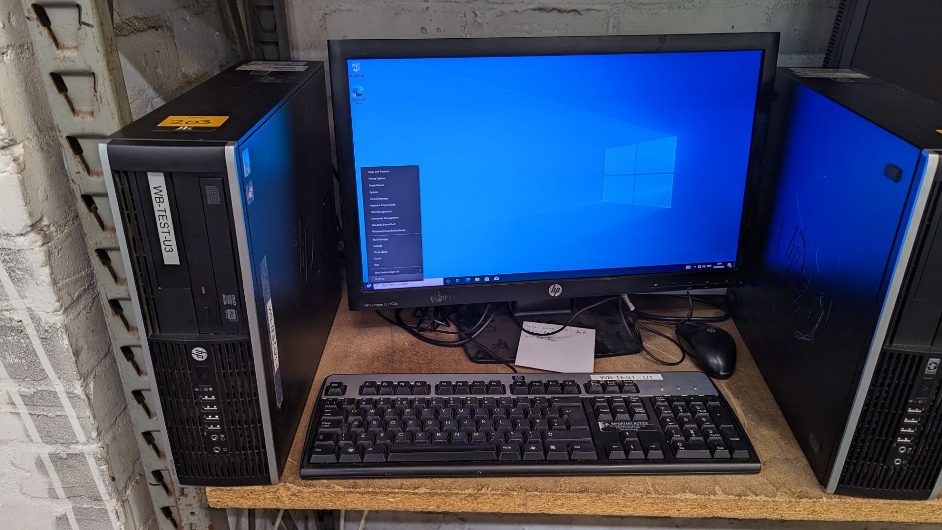 HP 8100 Elite small form factor computer with with Intel Core i5-3470 CPU, 8GM RAM, 500GB HDD, inclu - Image 2 of 7