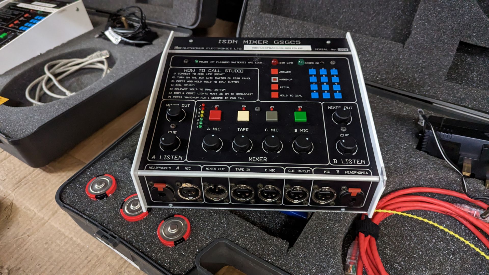 Glensound ISDN mixer, model GSGC5. Includes carry case and ancillaries - Image 7 of 9