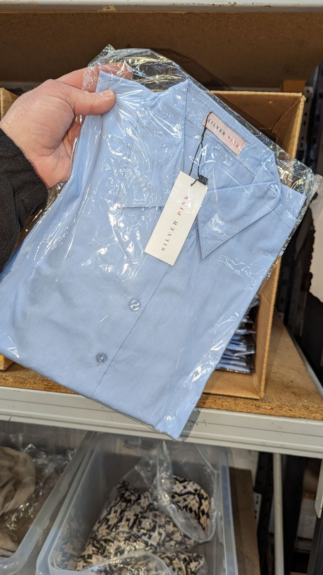 21 off 100% cotton blue "boyfriend" shirts. One size. RRP £69 each - Image 4 of 4