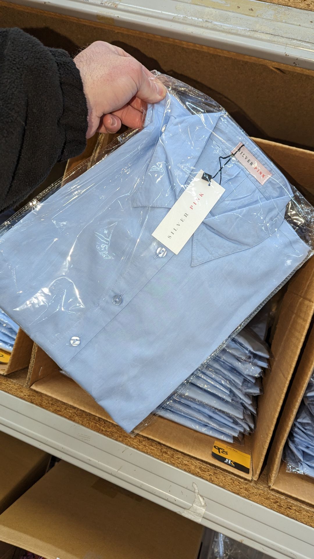 20 off 100% cotton blue "boyfriend" shirts. One size. RRP £69 each - Image 4 of 4