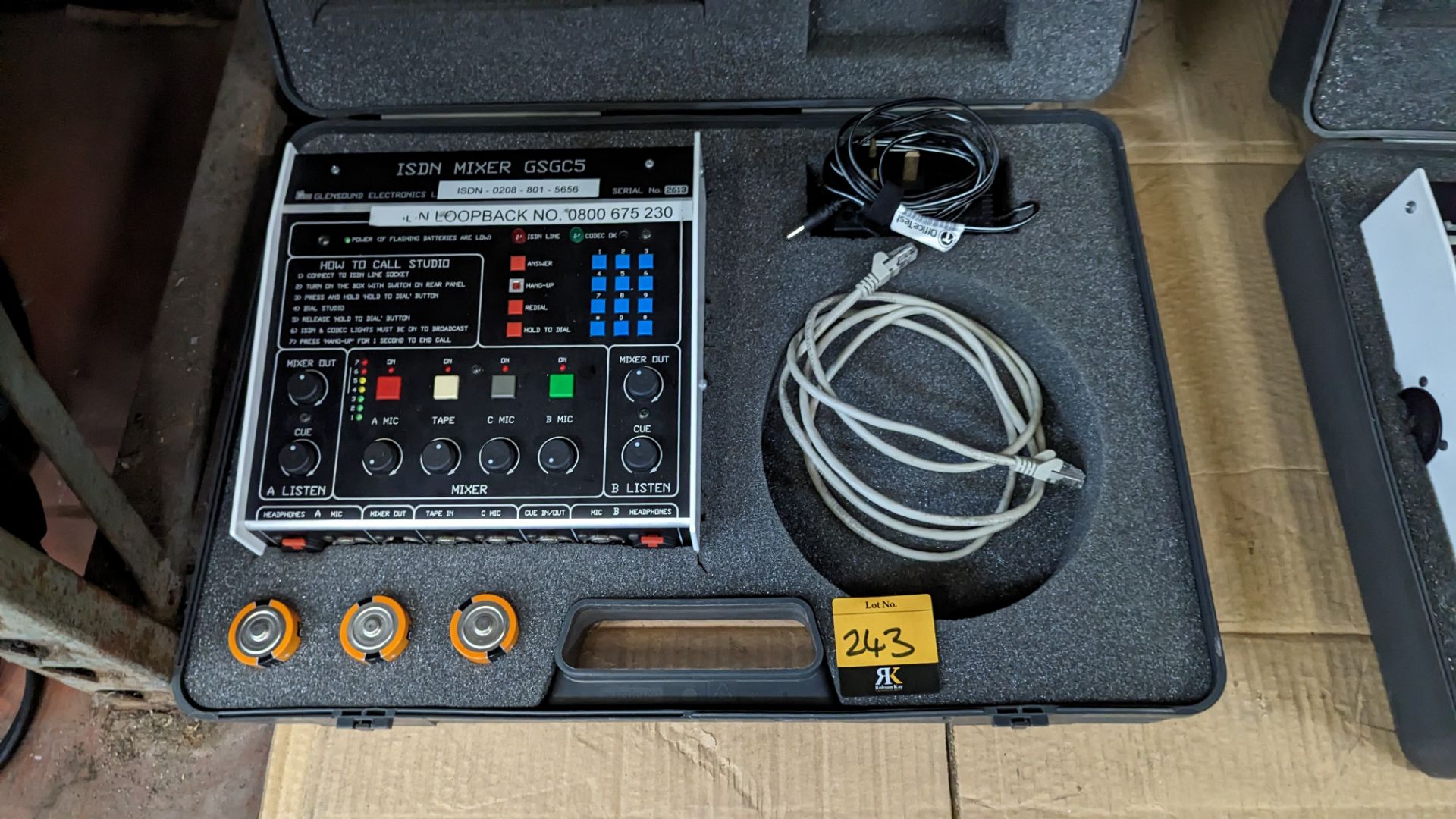 Glensound ISDN mixer, model GSGC5. Includes carry case and ancillaries - Image 3 of 9