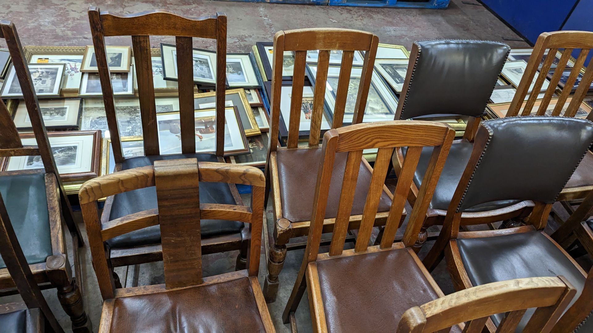 9 off assorted wooden dining chairs - Image 6 of 6