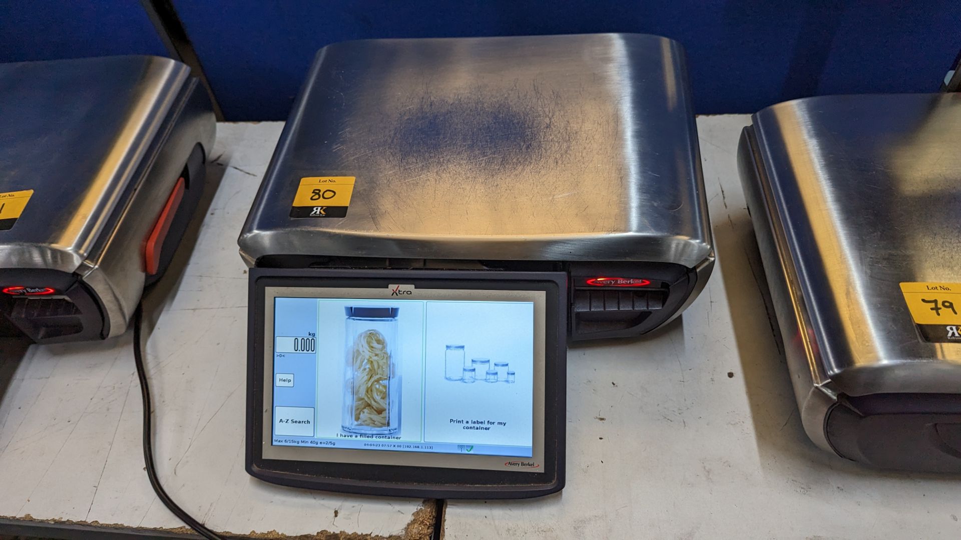 Avery Berkel Xti 100 Label & Receipt printing scale. 6kg/15kg capacity, 10" operator touchscreen dis - Image 17 of 20