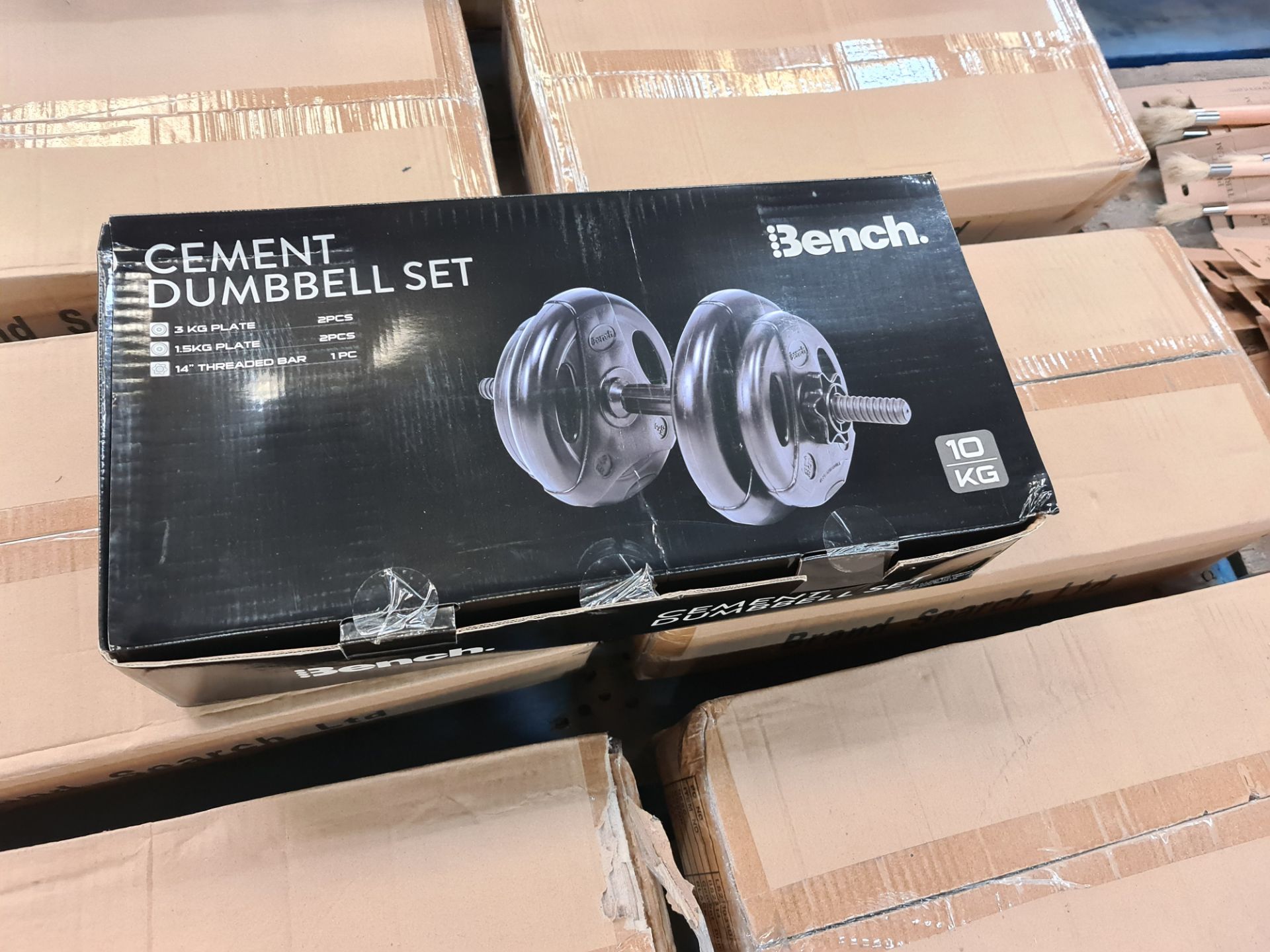 Pair of Bench Cement dumbbell sets. Each set is individually boxed and comprises 1 off 14" threaded - Image 2 of 5