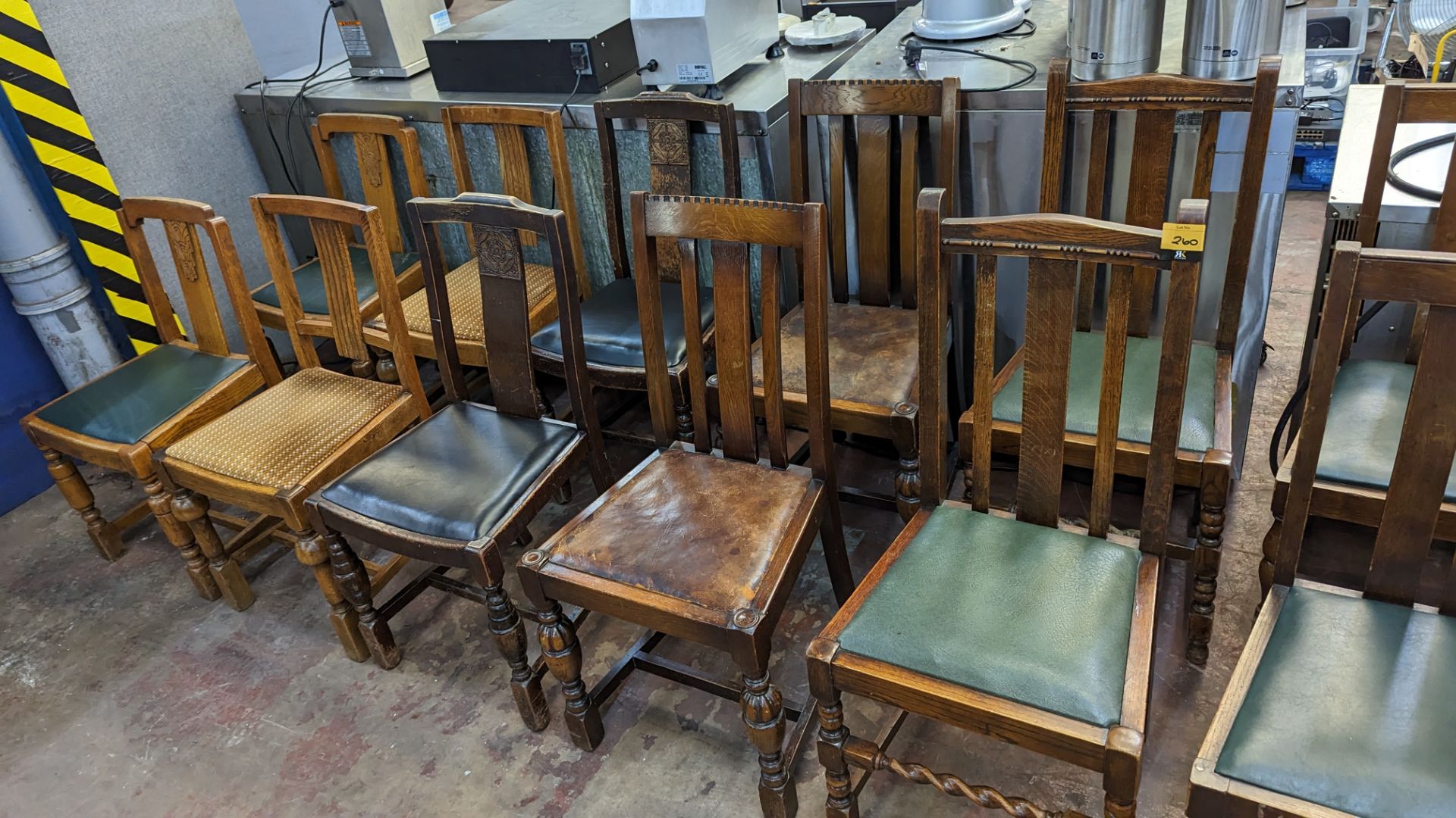 10 off assorted wooden dining chairs